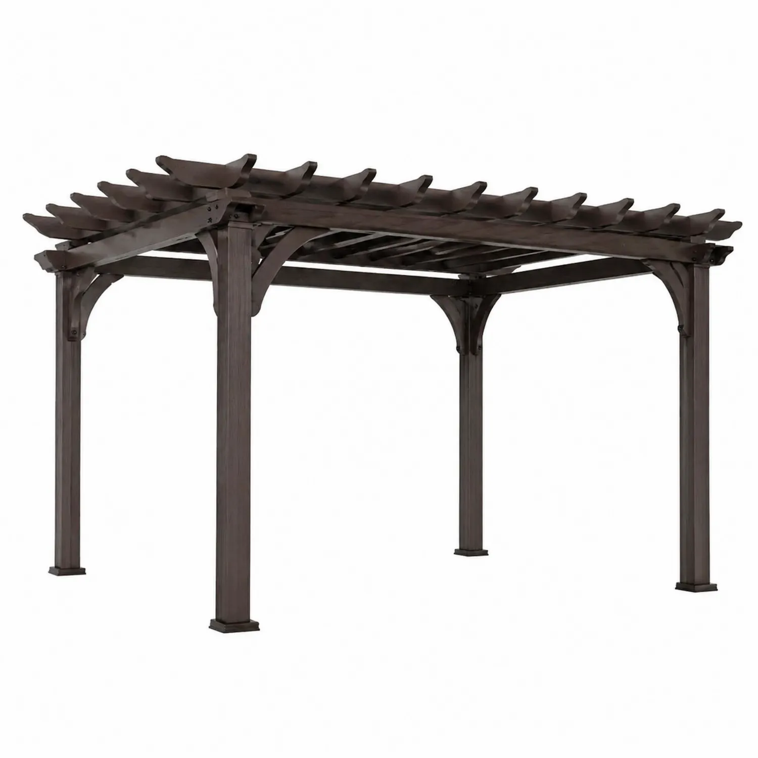 Pergola aus Aluminium 300x300x230 cm Braun