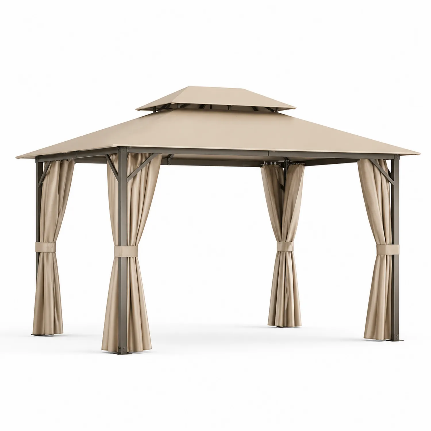 Aluminium Gartenpavillon 3x3m Beige