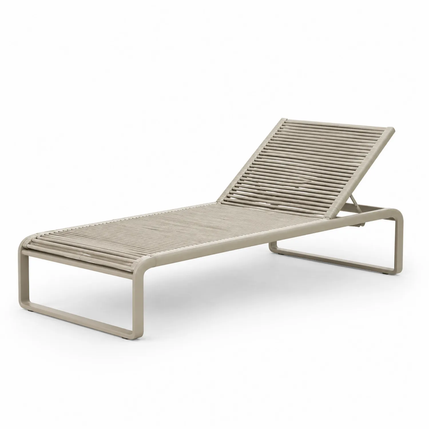 Outdoor-Liege Aluminium Polyethylen Taupe 200 cm