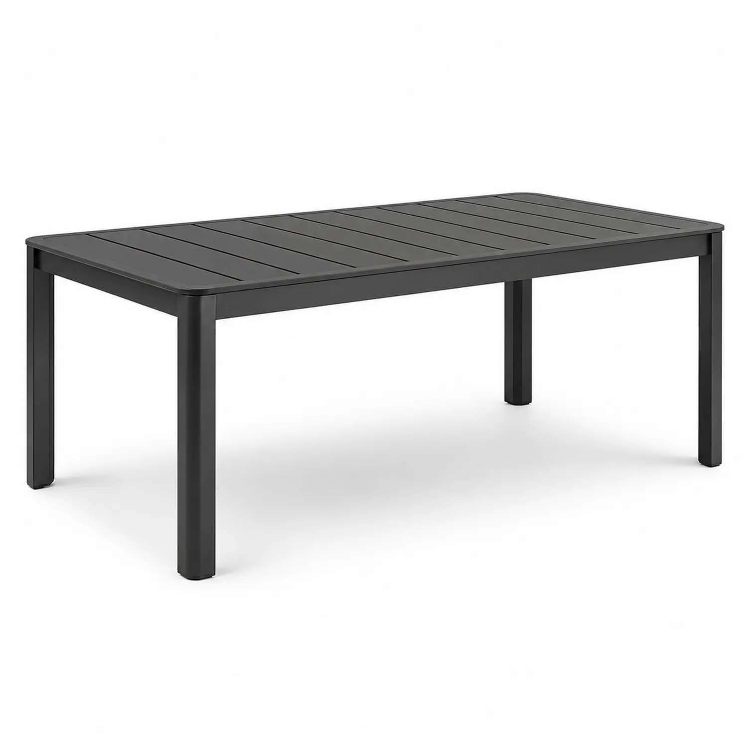 Gartentisch Aluminium Rechteckig 160cm Schwarz