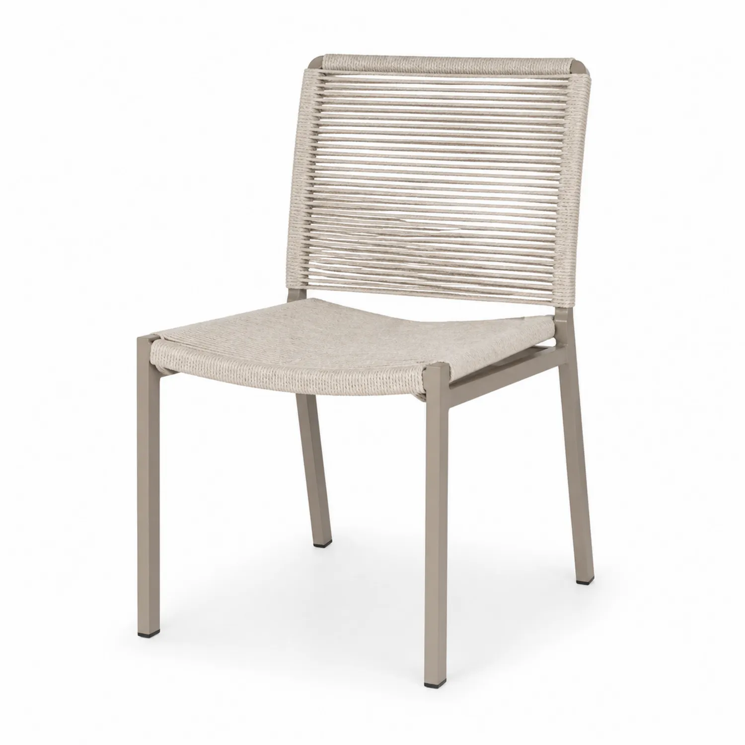 Gartenstuhl Aluminium Polyester Beige