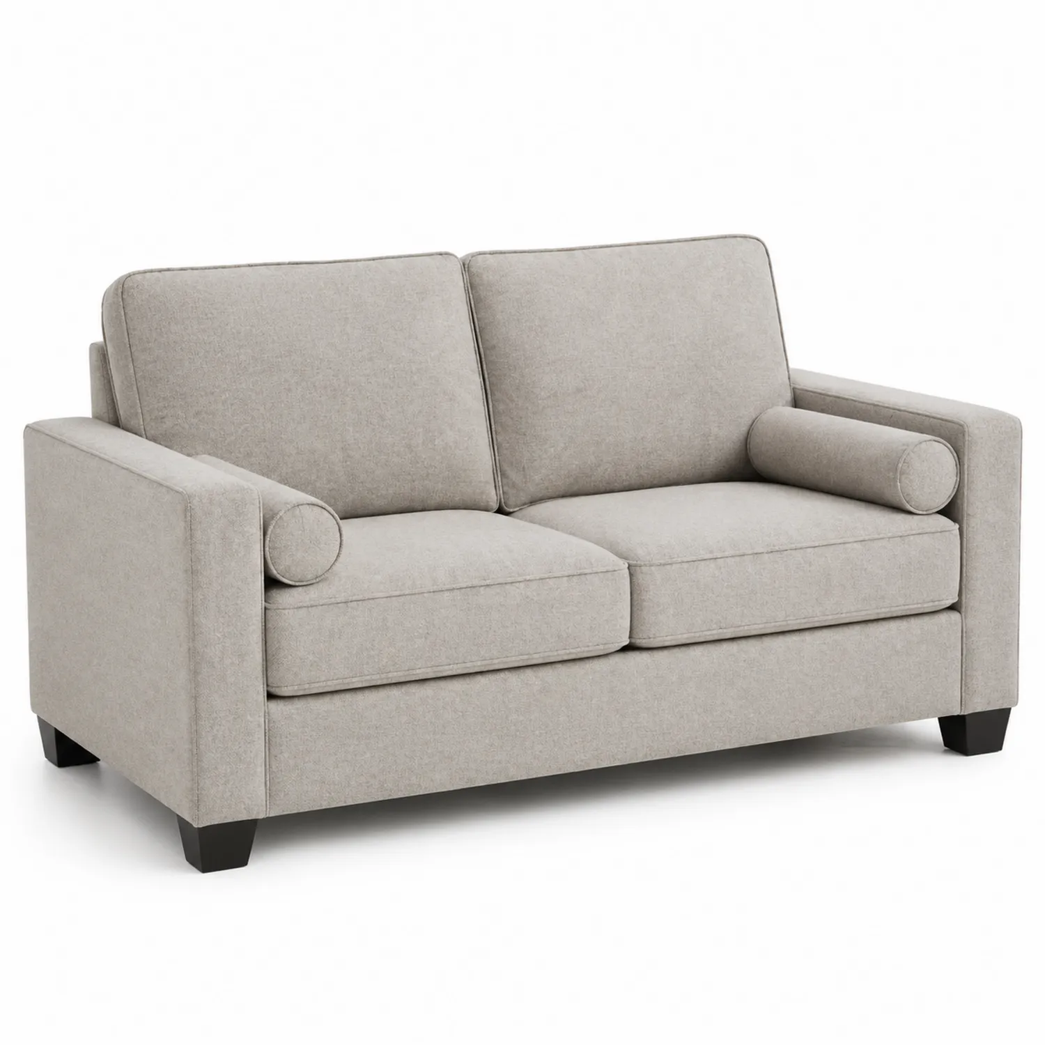 Sofa Zweisitzer aus Polyestergewebe Grau 150x90x85 cm