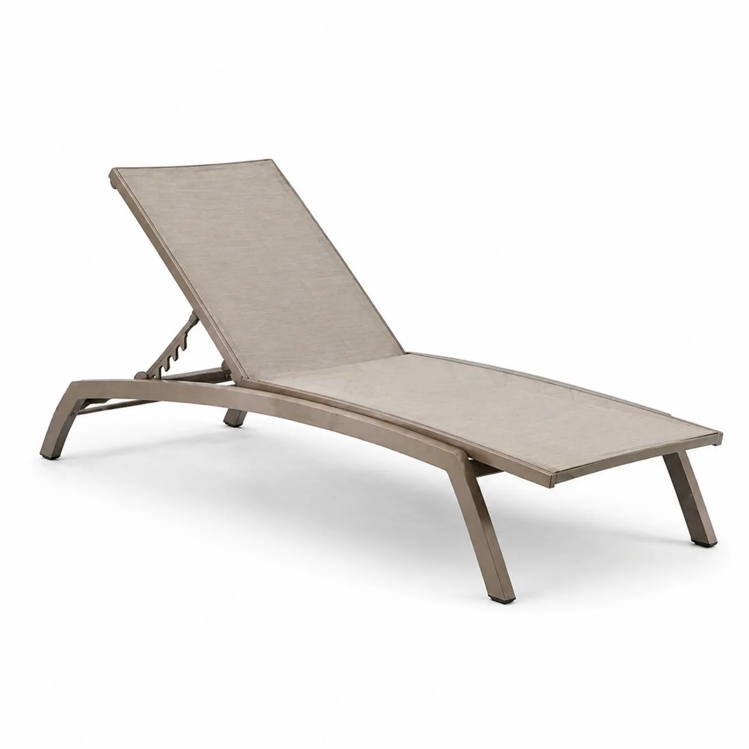 Aluminium-Gartenliege mit Textilene-Gewebe Beige