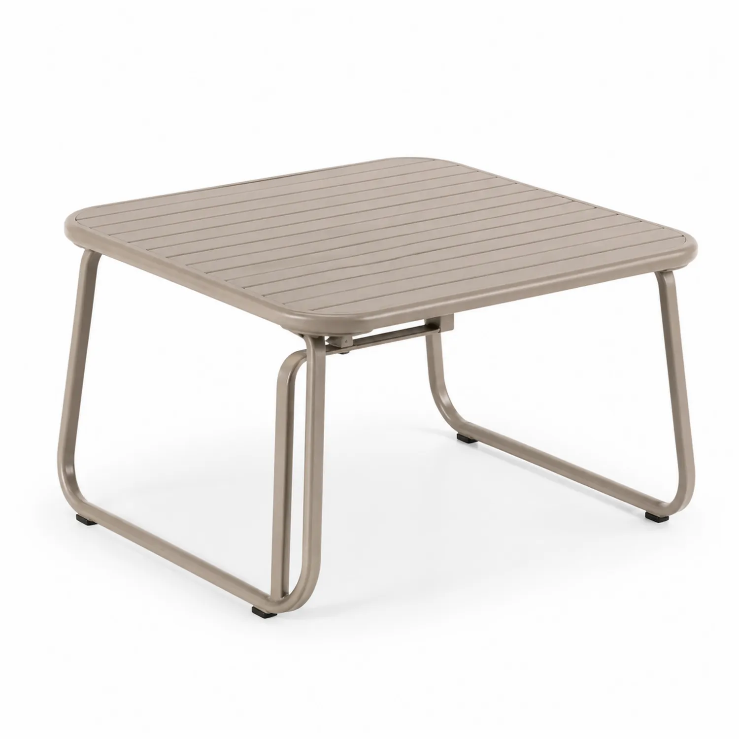 Aluminium-Couchtisch 60x60x40 cm Beige