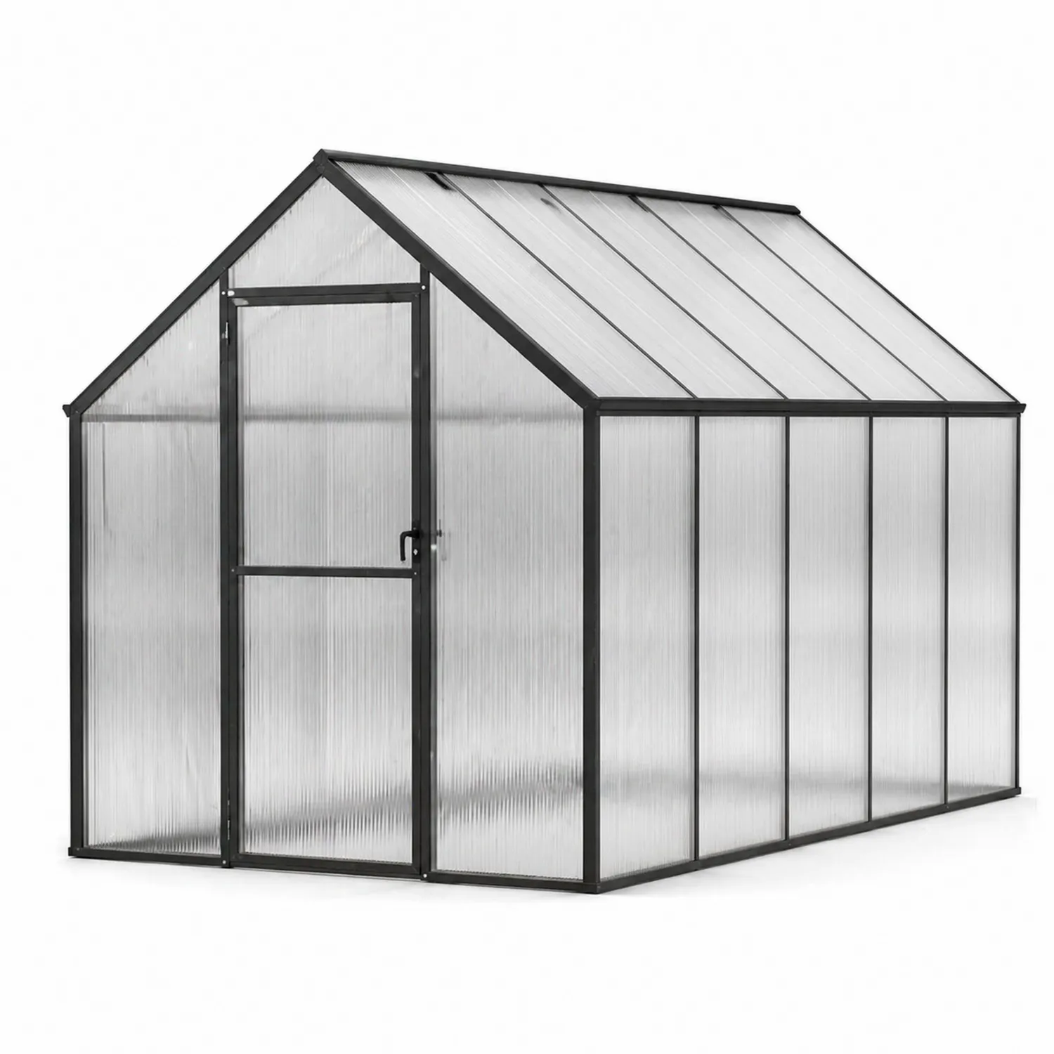 Gewächshaus aus Polycarbonat mit Aluminiumrahmen Transparent