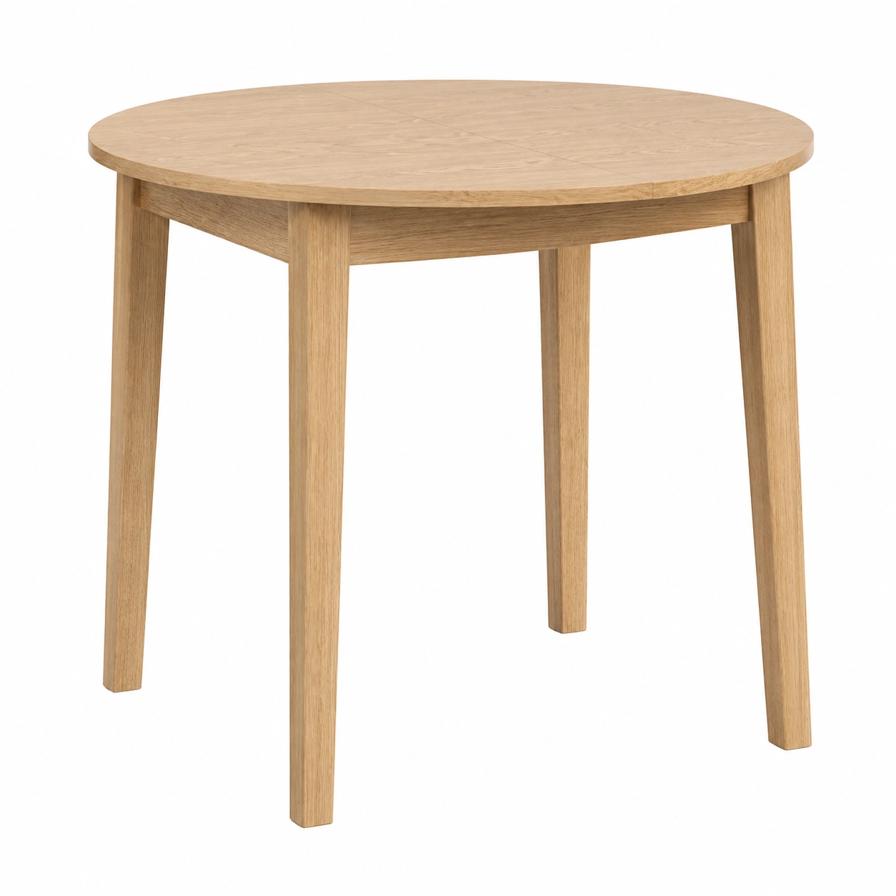 Ovaler Esstisch aus Holz – Natur Hell, Modernes Design 100 cm-Supportfurni
