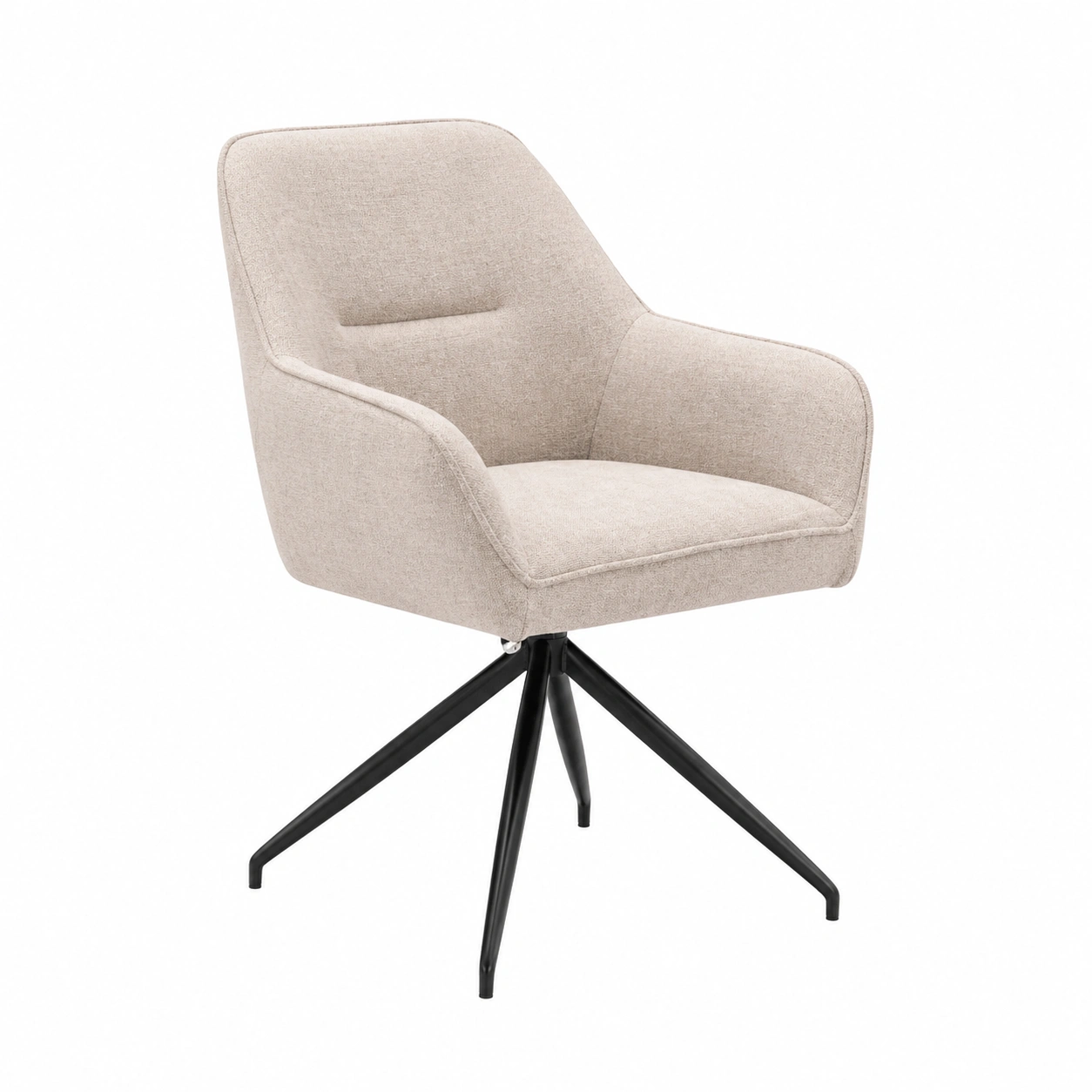 Armlehnstuhl Drehbar – Modern gepolstert, Beige-Roomcarecenter