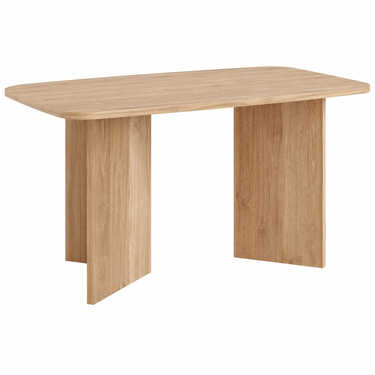 Moderner Couchtisch Holzoptik Natur Minimalistisch Rechteckig 90x57 cm-Roomcarecenter