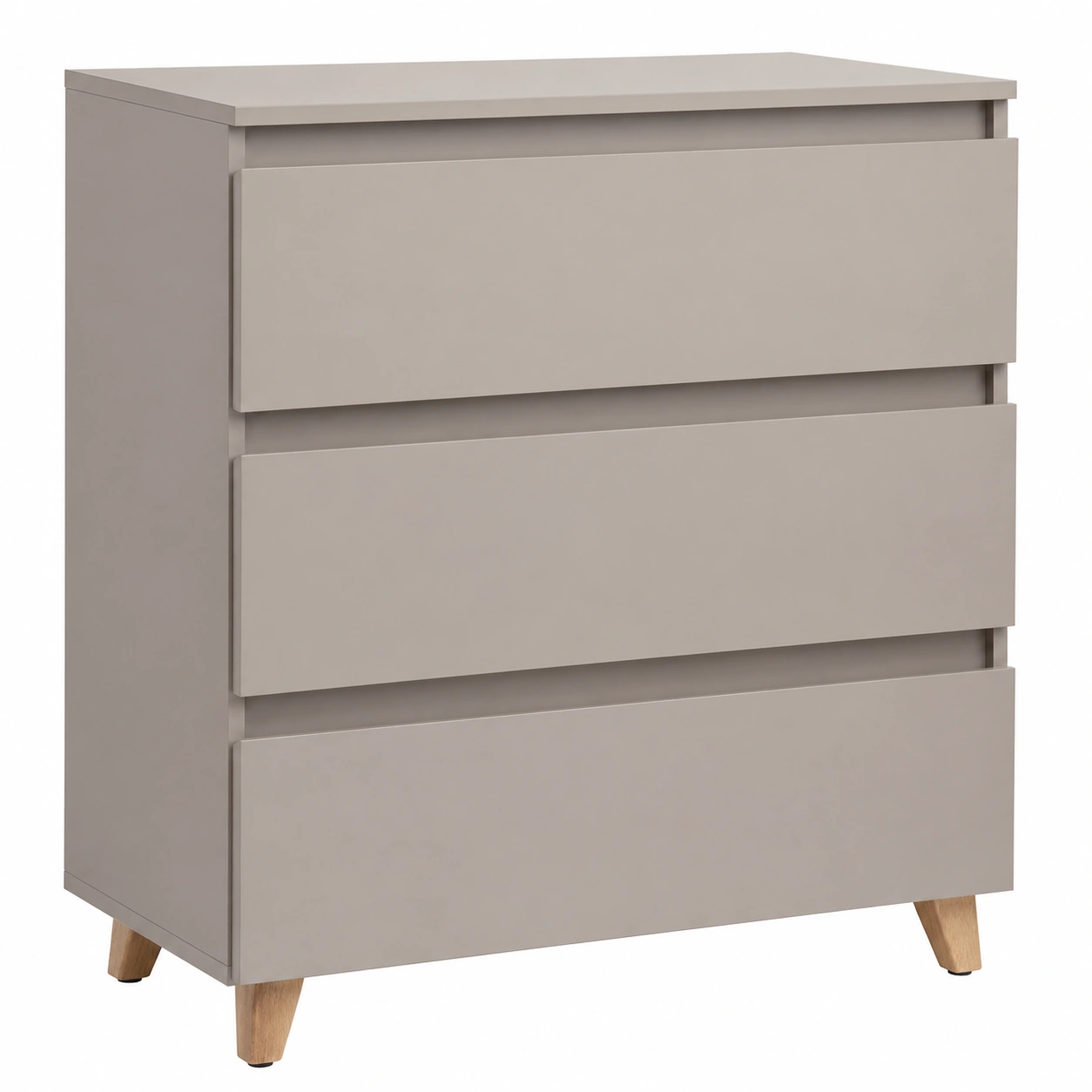 Schubkastenkommode modern Taupe matt 3 Schubladen 80x45x80 cm-cozyhelpcenter