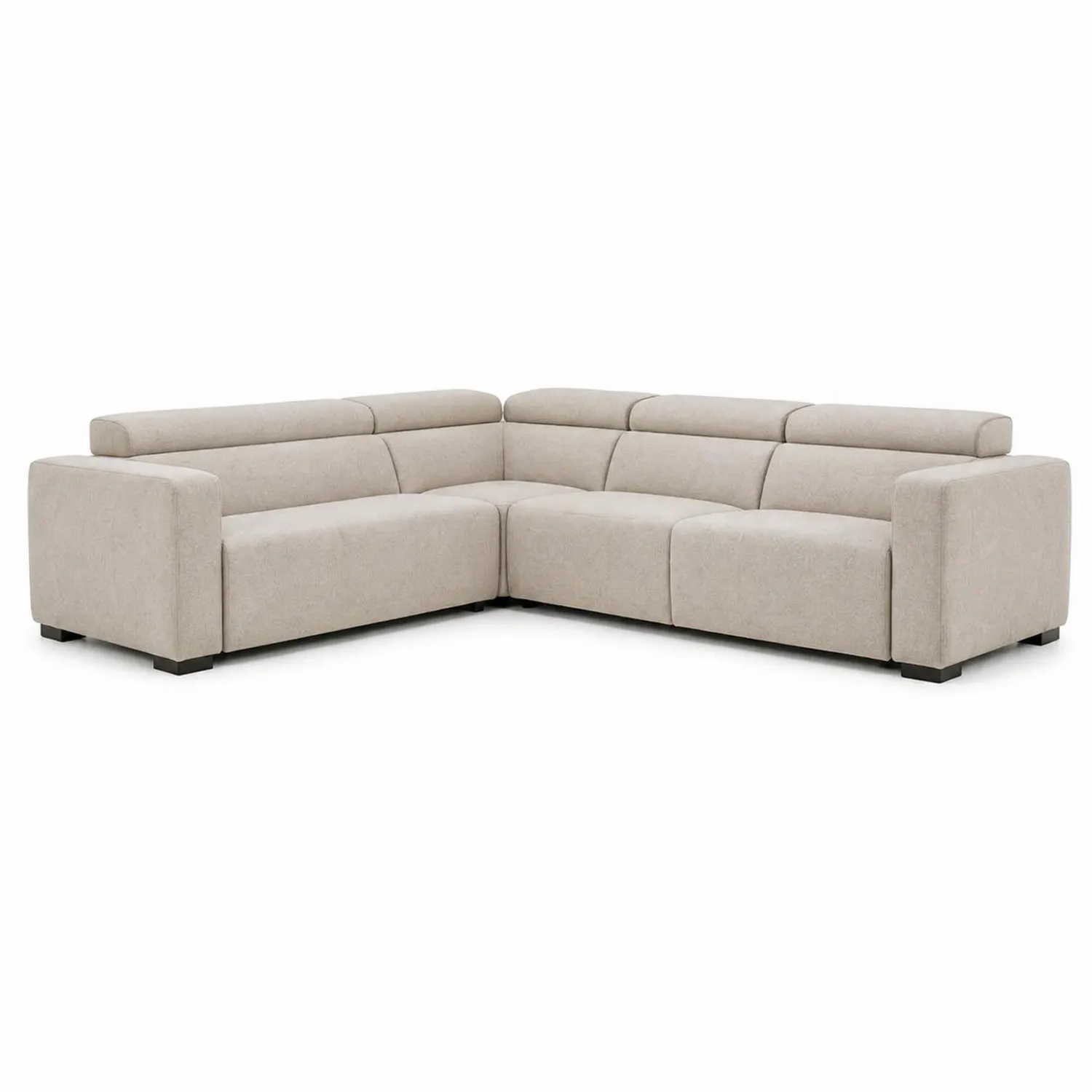 Ecksofa Stoff Beige L-Form 250x200x90 cm