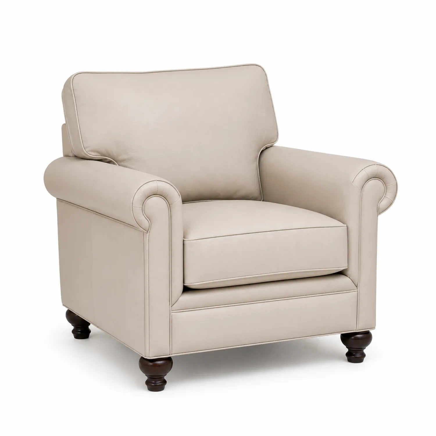 Ledersessel Beige 90x90x85 cm