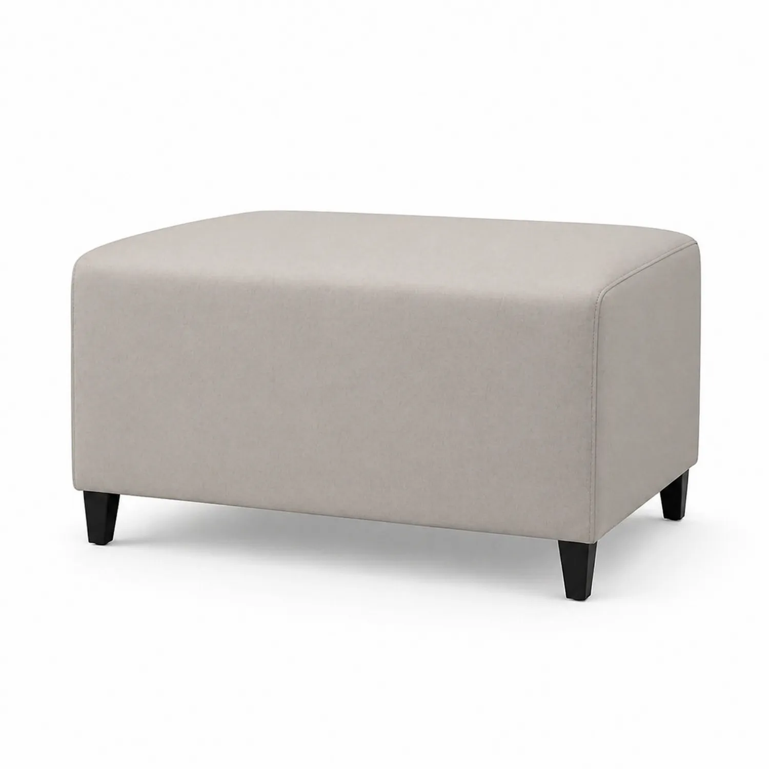 Rechteckiger Hocker aus Polyestergewebe Beige