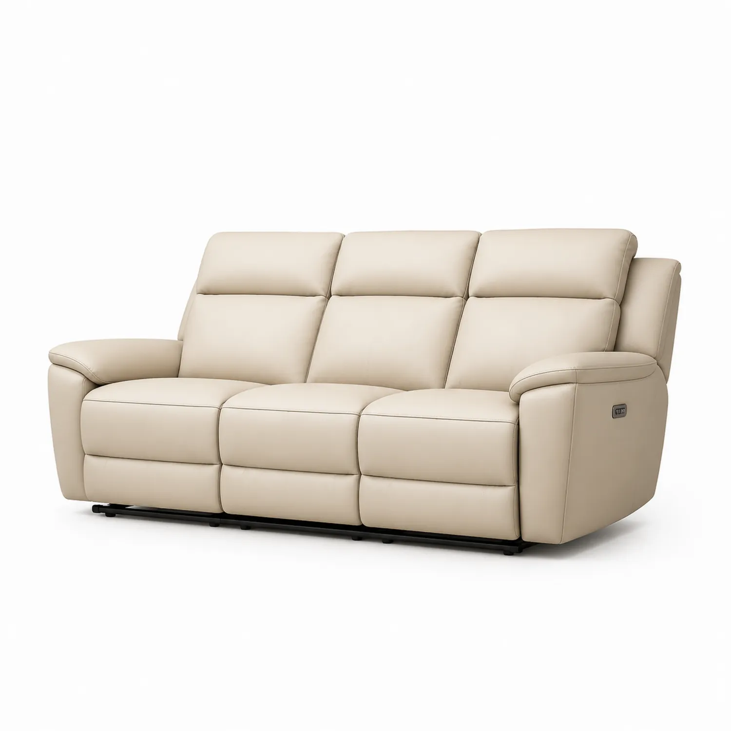 3-Sitzer Ledersofa Beige