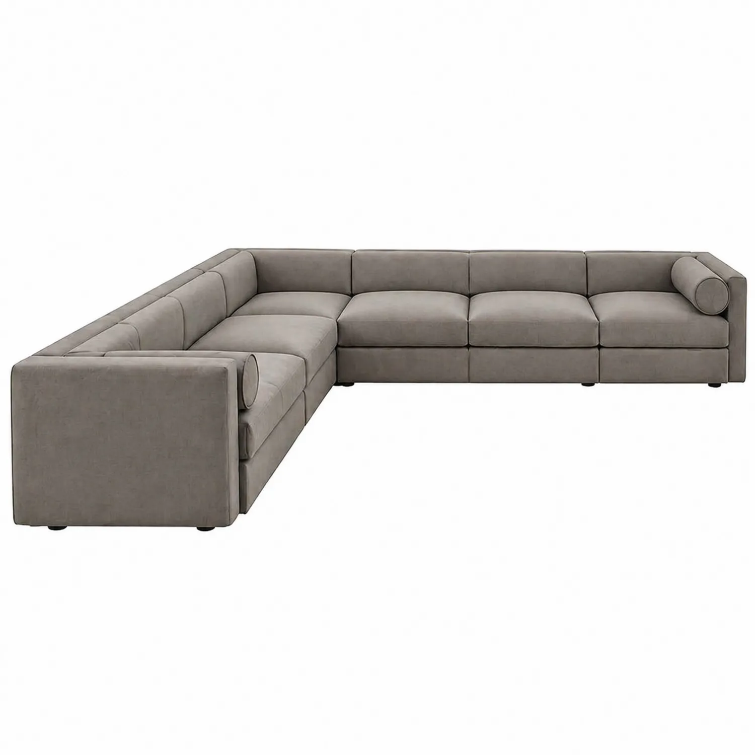 Modulares Ecksofa U-Form Mikrofaser 350x250x85 cm Grau