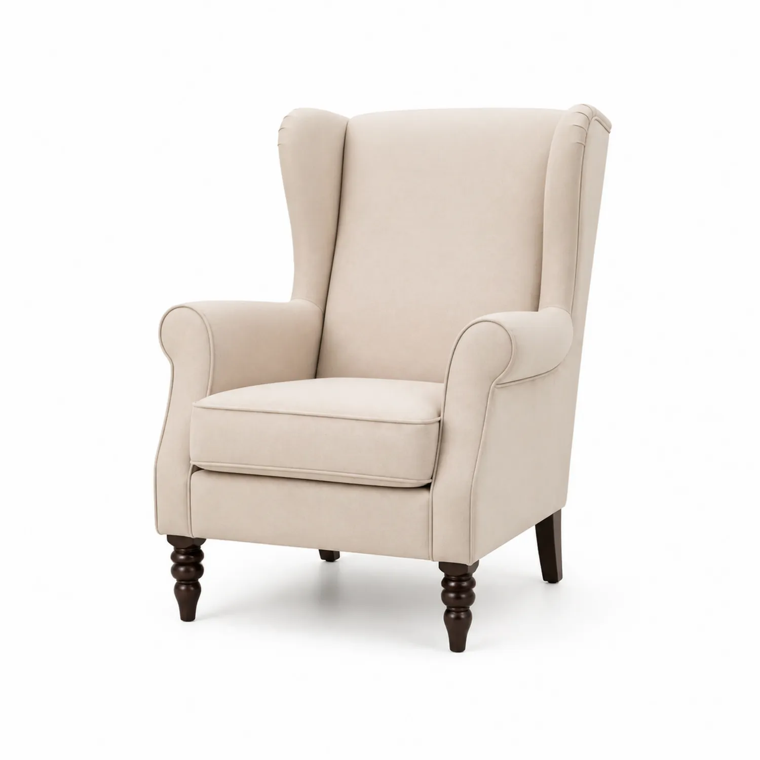 Sessel Hochlehner aus Mikrofaser Beige