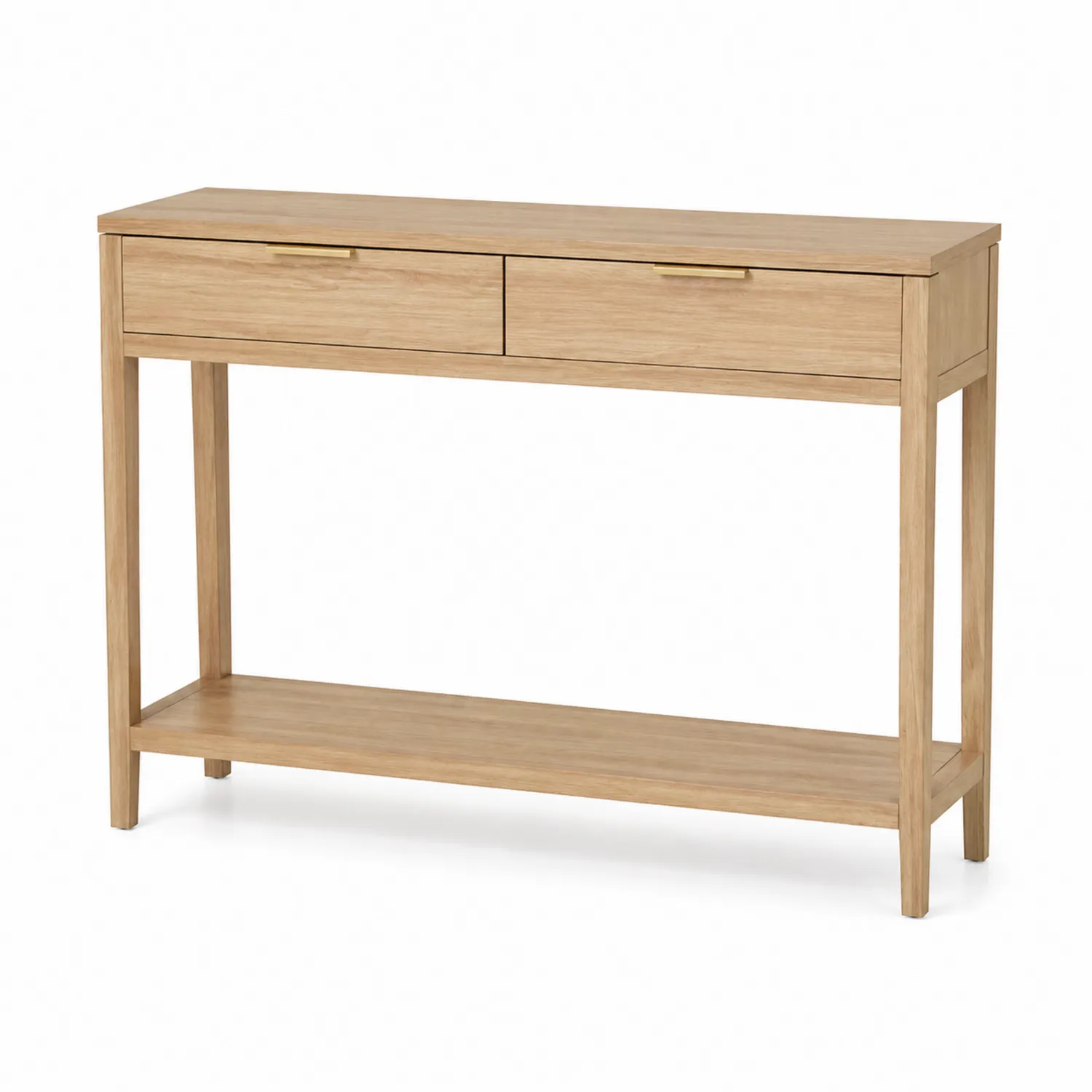 Konsolentisch Eiche Natur mit 2 Schubladen
