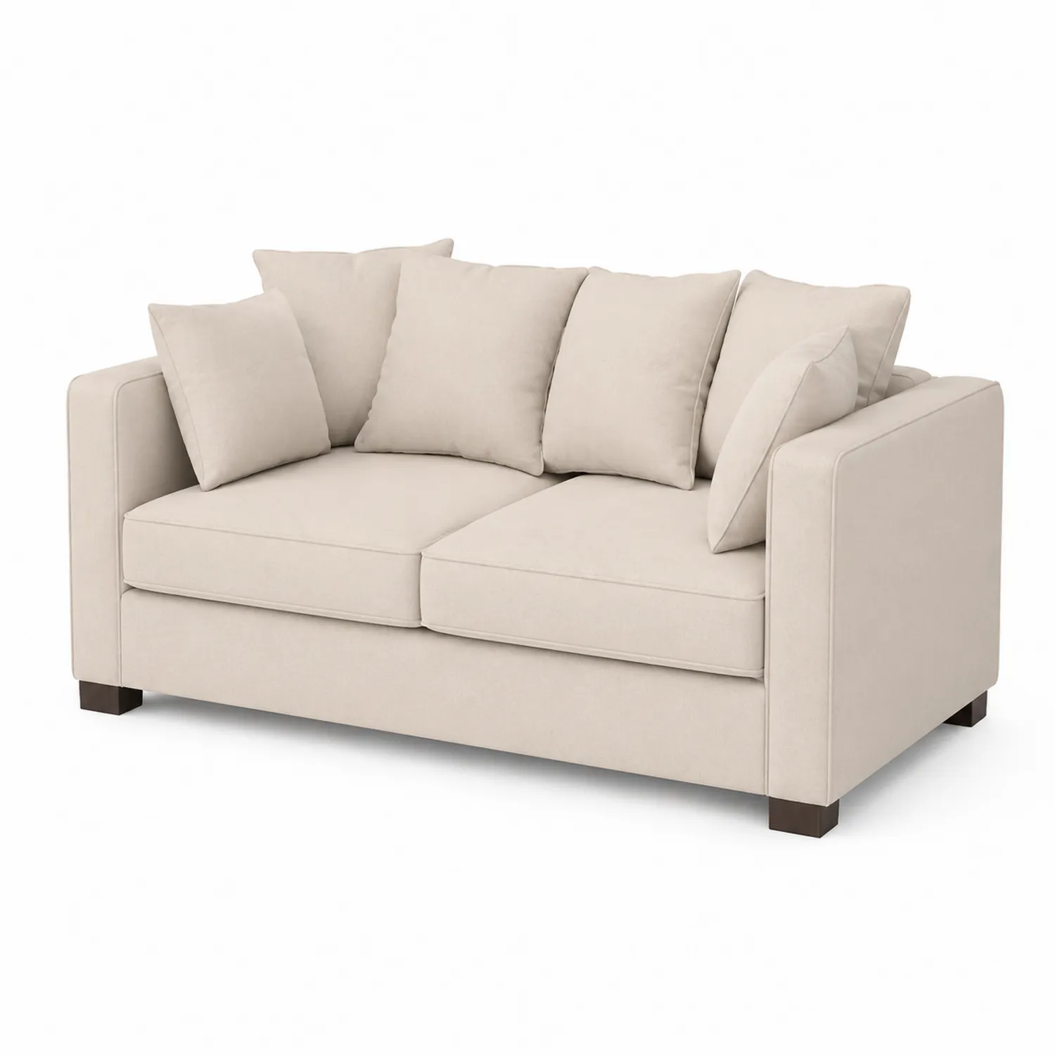 Zweisitzer Sofa Polyester Beige