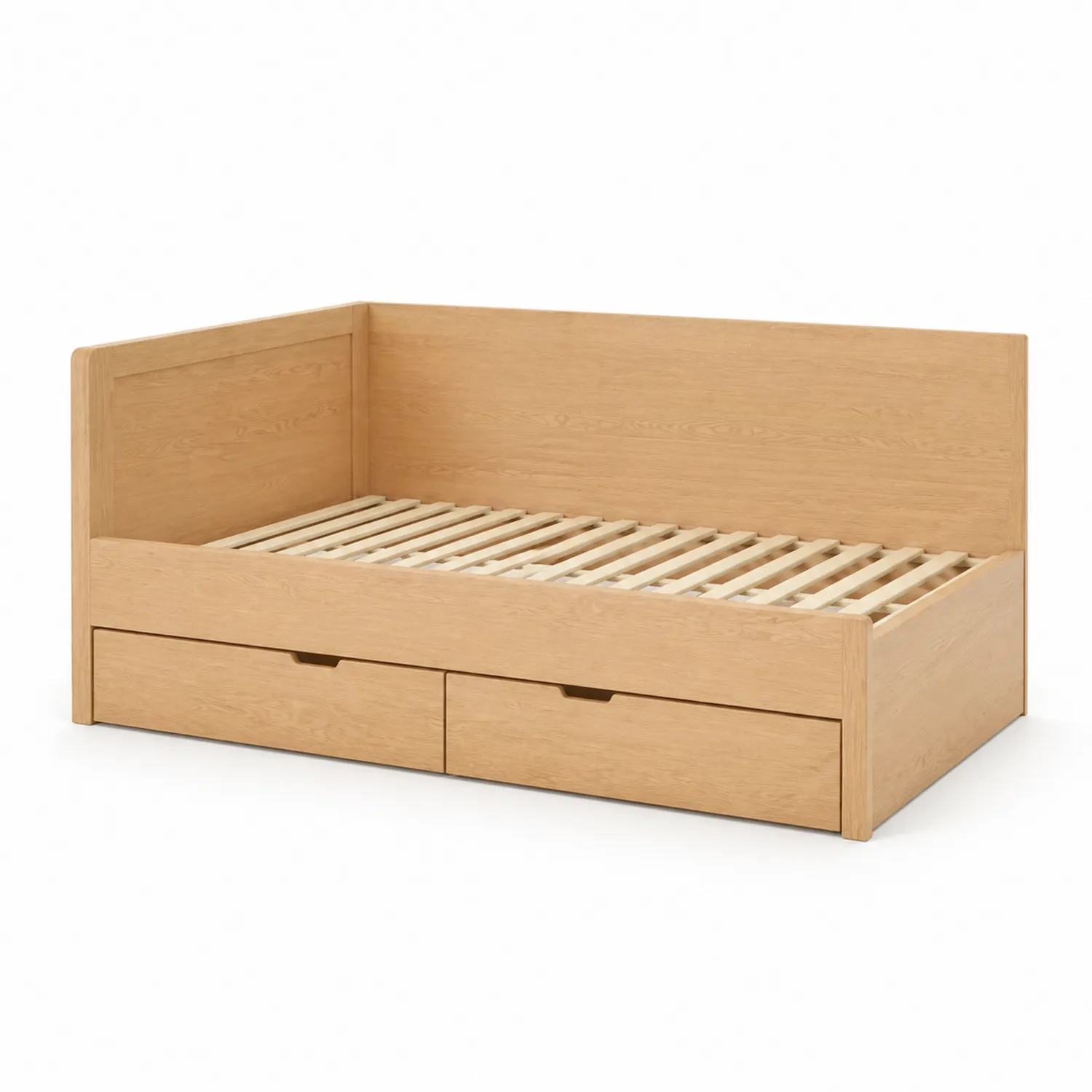 Tagesbett aus Eichenholz mit Schubladen 200x90 cm Natur