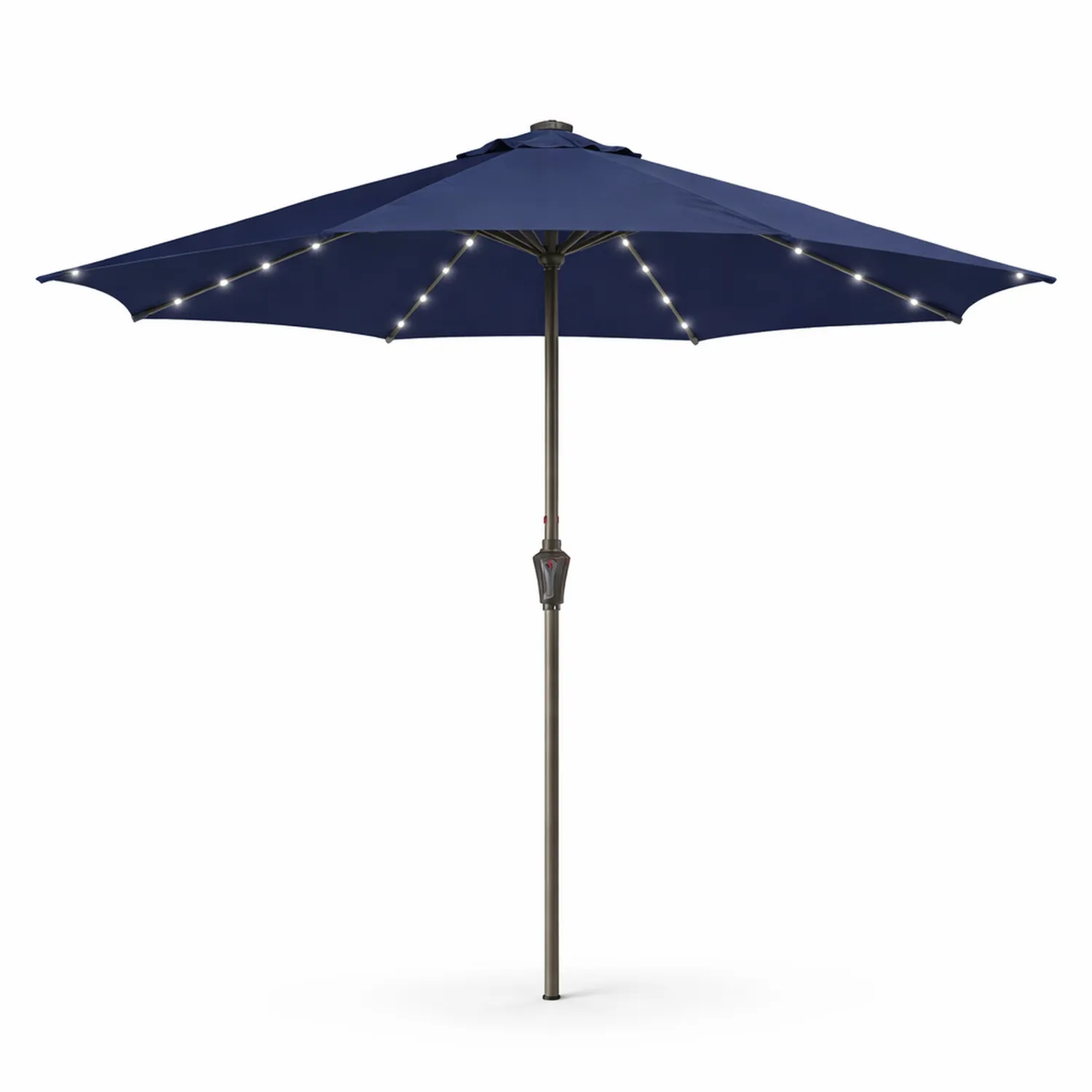 Runder Aluminium Gartenschirm Blau 270cm mit LED-Lumverohome