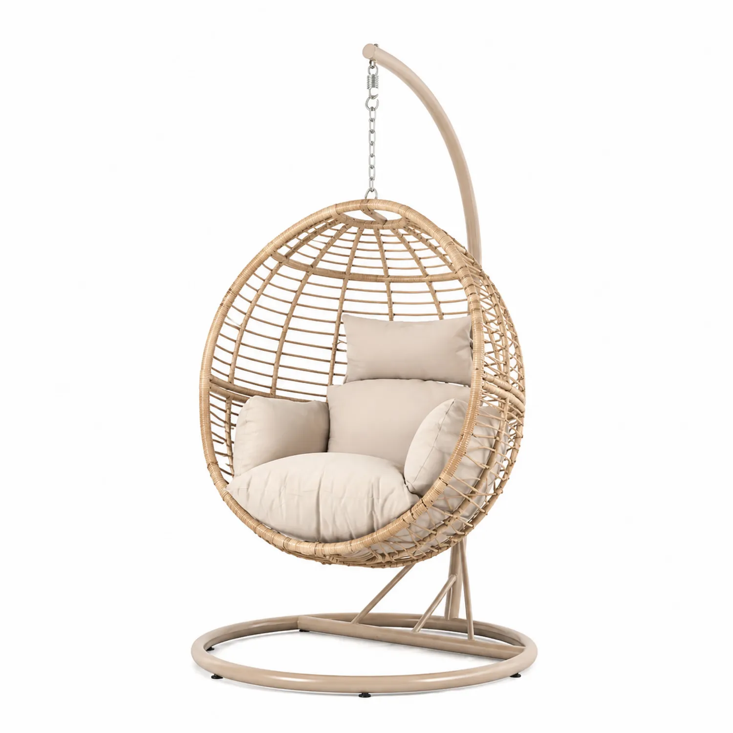 Hängesessel aus Rattan mit Standfuß Beige 195 cm-Lumverohome