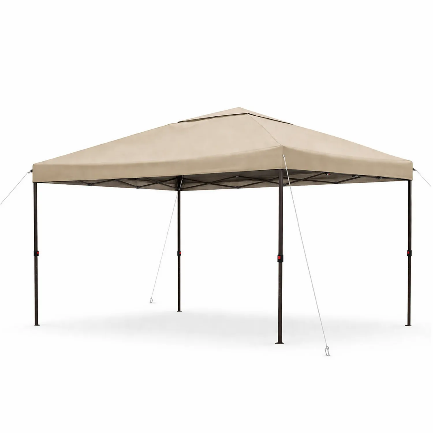 Pavillon Zelt 3x3m Beige Polyester Stahlrahmen-Lumverohome