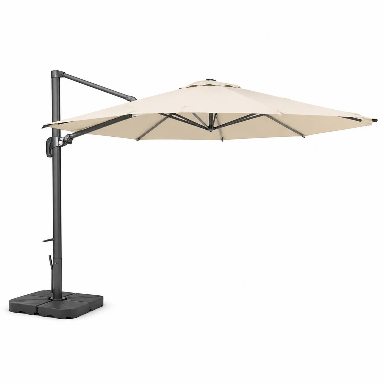Ampelschirm Aluminium Polyester 300cm Beige-Lumverohome