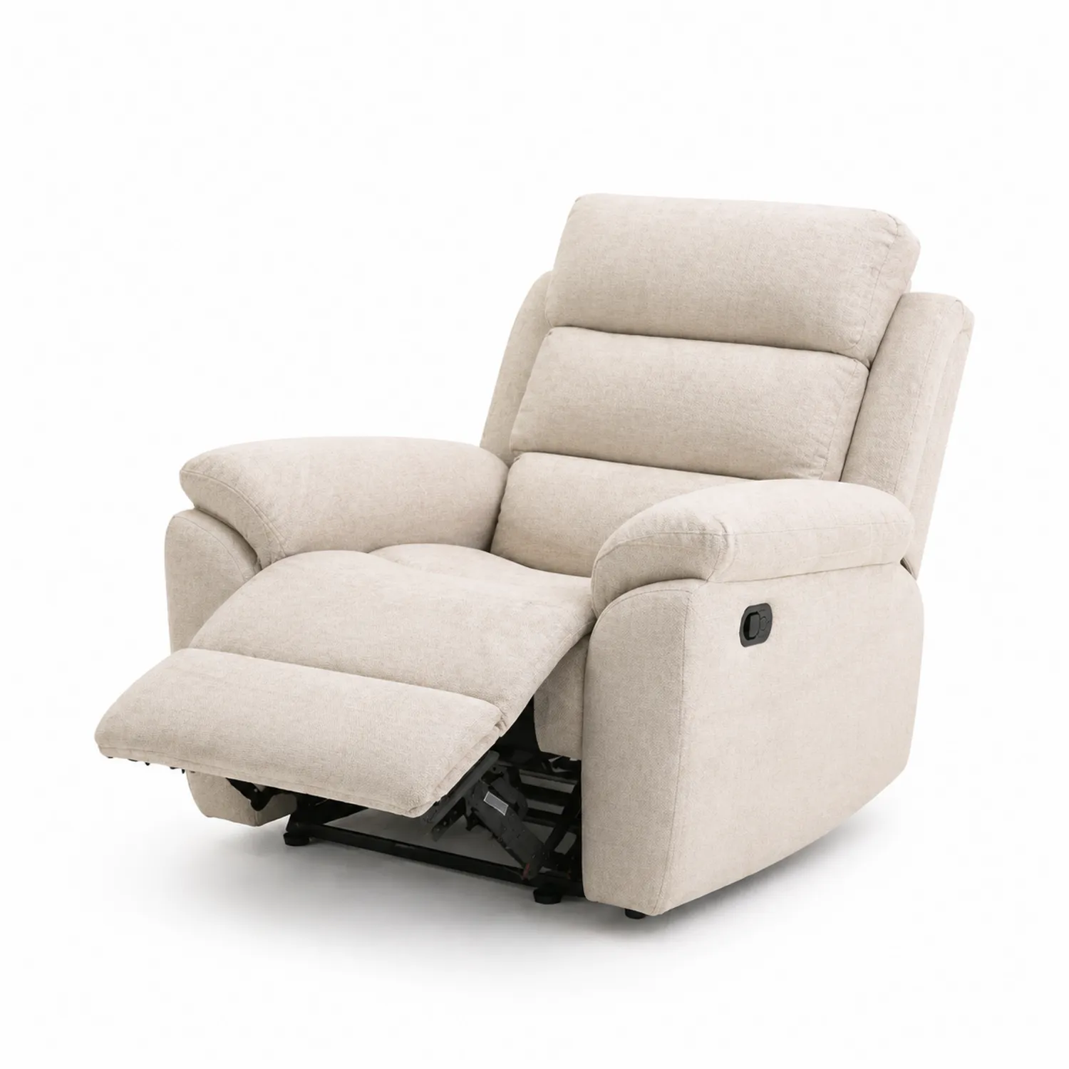 Liegesessel aus Polyestergewebe in Beige mit verstellbarer Rückenlehne-Lumverohome