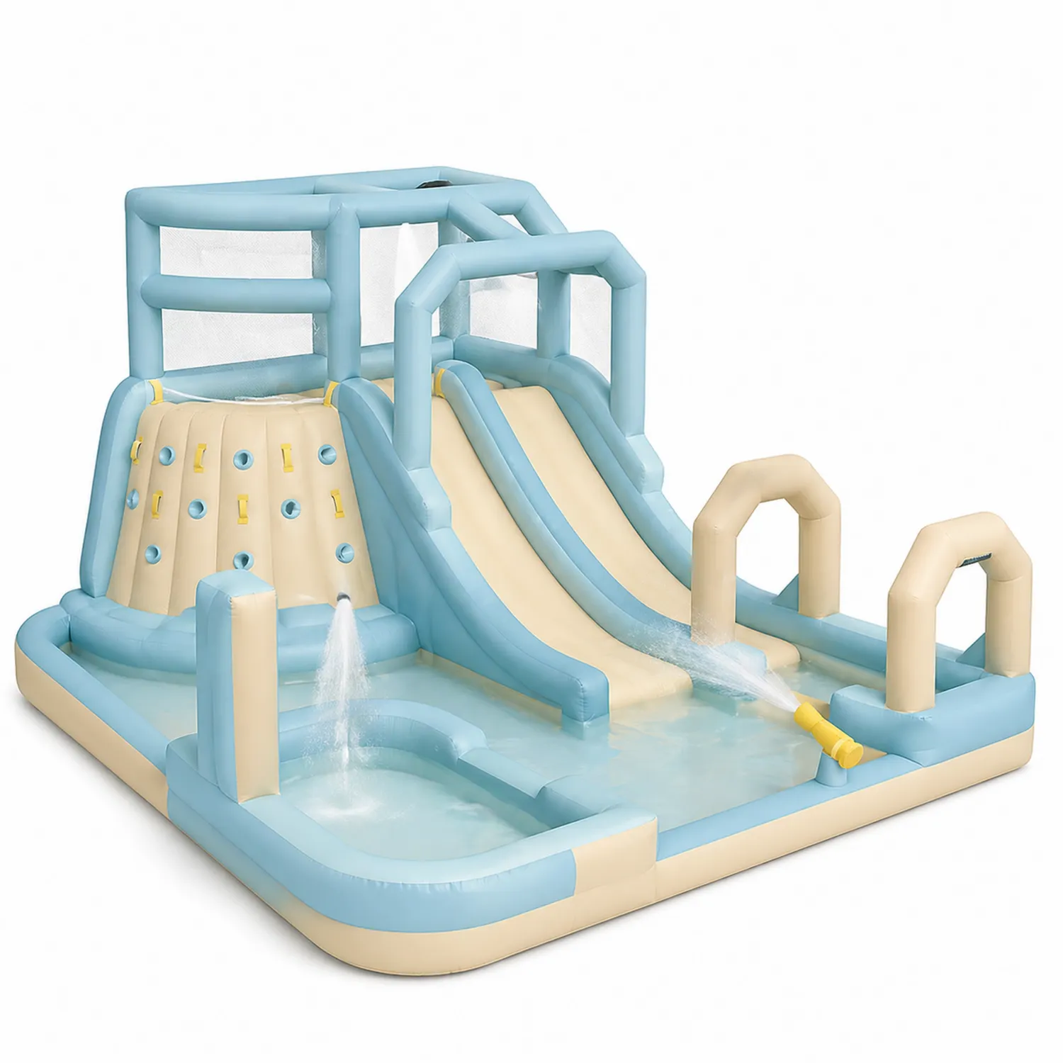 Aufblasbare PVC-Hüpfburg mit Rutschen und Wasserspiel-Lumverohome