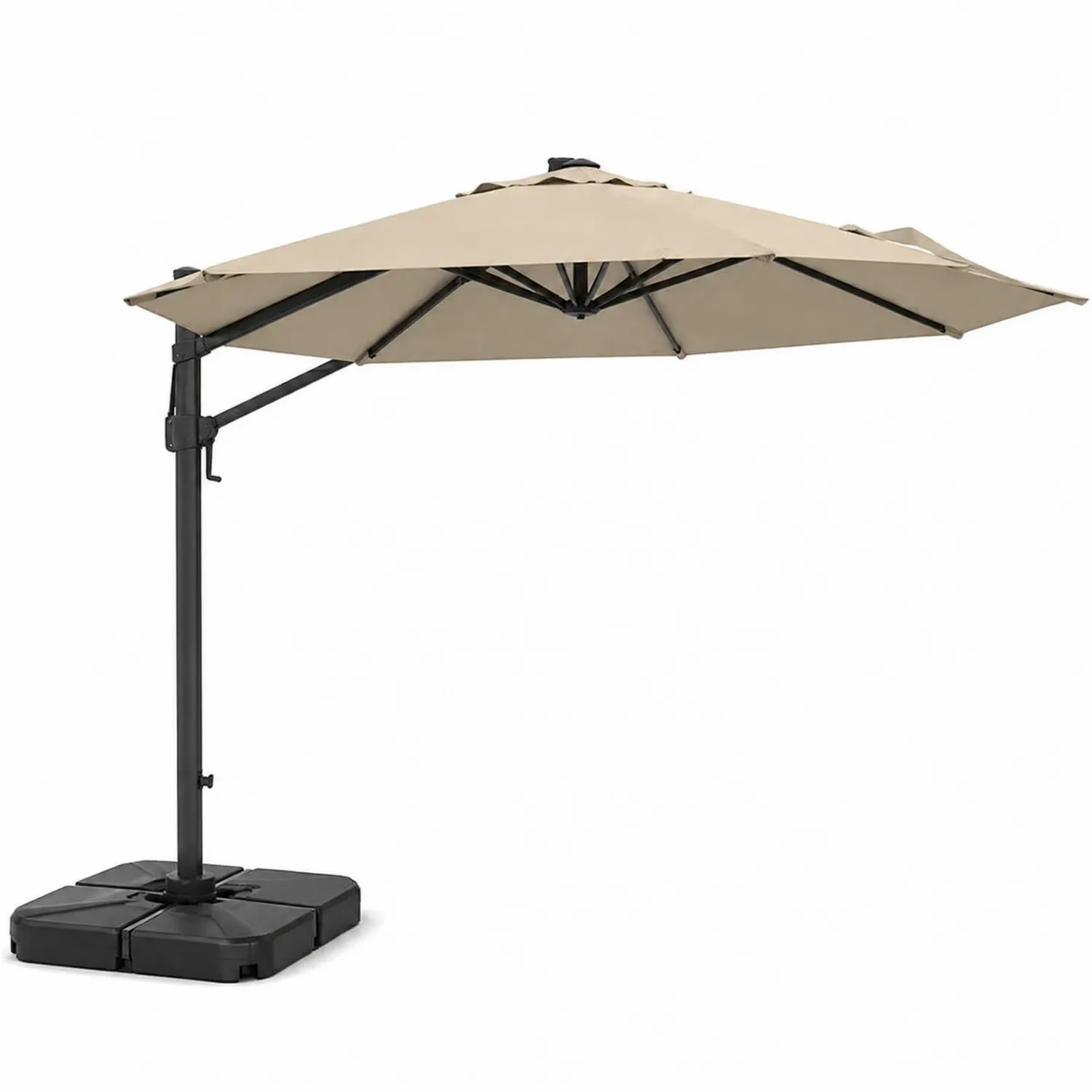 Ampelschirm Aluminium 300cm Sand UV-Schutz-Lumverohome