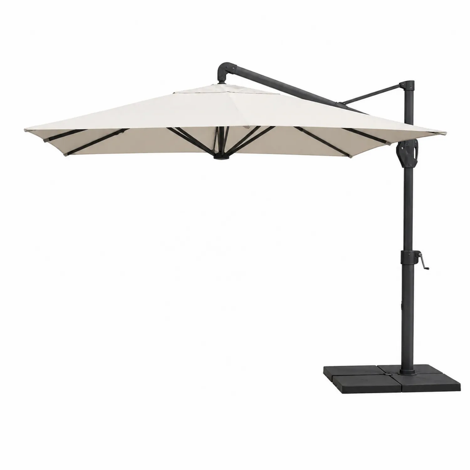 Ampelschirm Aluminium Polyester 3m Beige-Lumverohome