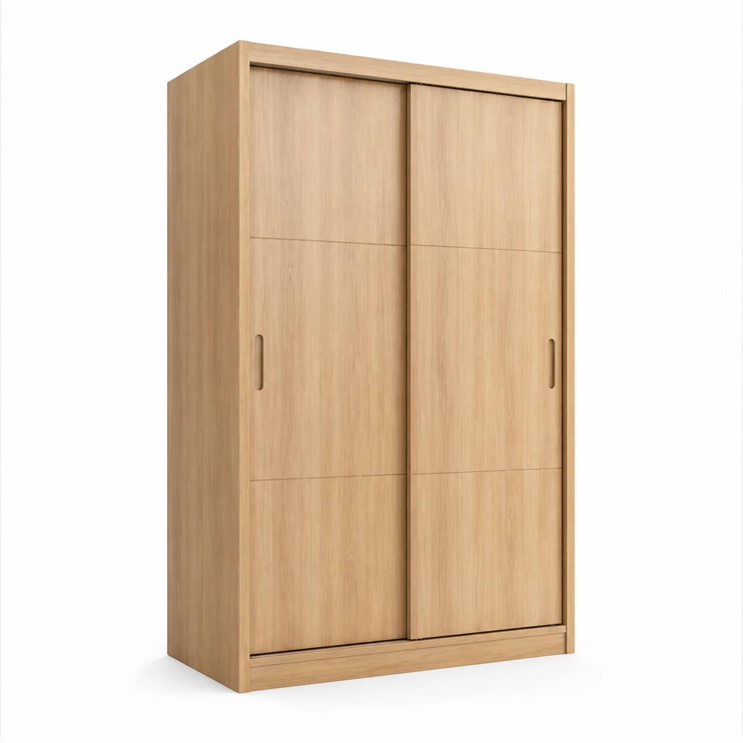 Kleiderschrank aus Eichenholz mit Schiebetüren, 200x120x60 cm, Natur-Lumverohome