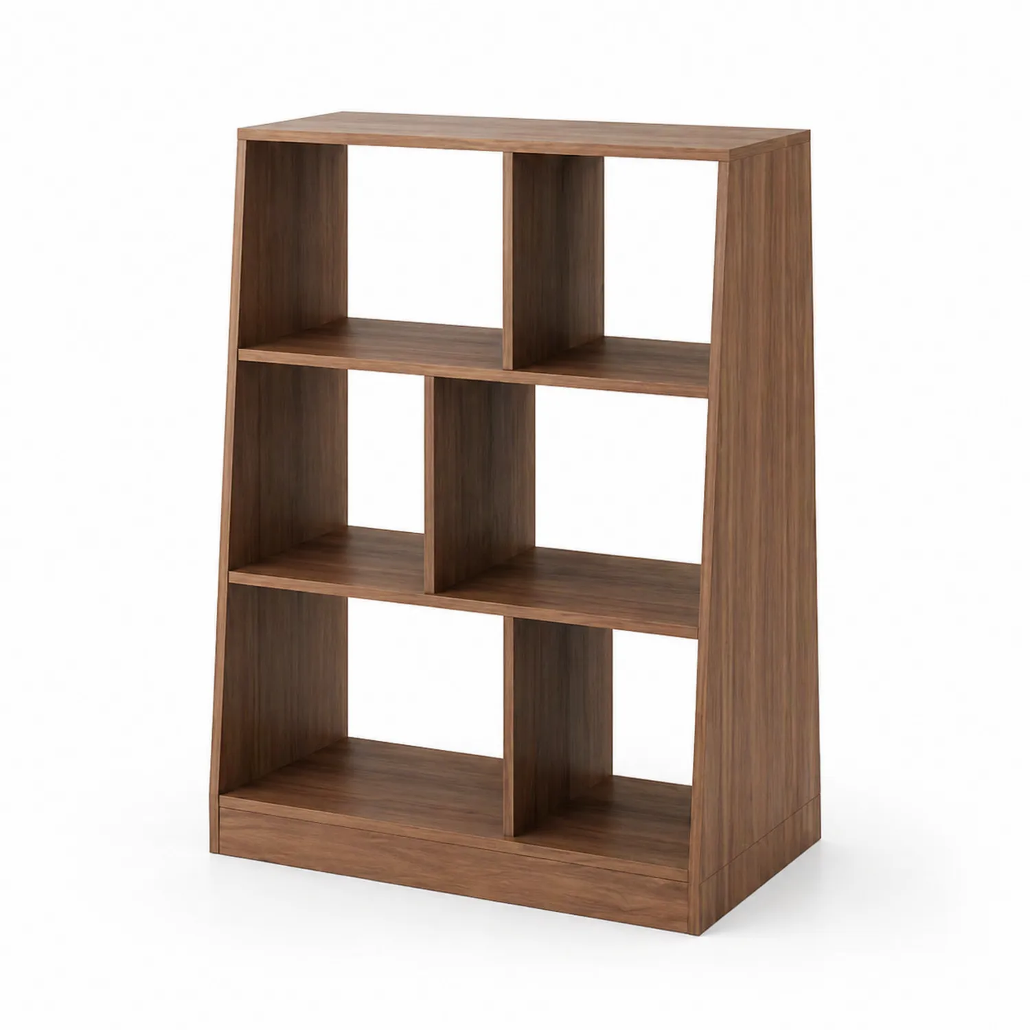 Bücherregal mit 5 Fächern aus MDF Holzoptik Braun-Lumverohome