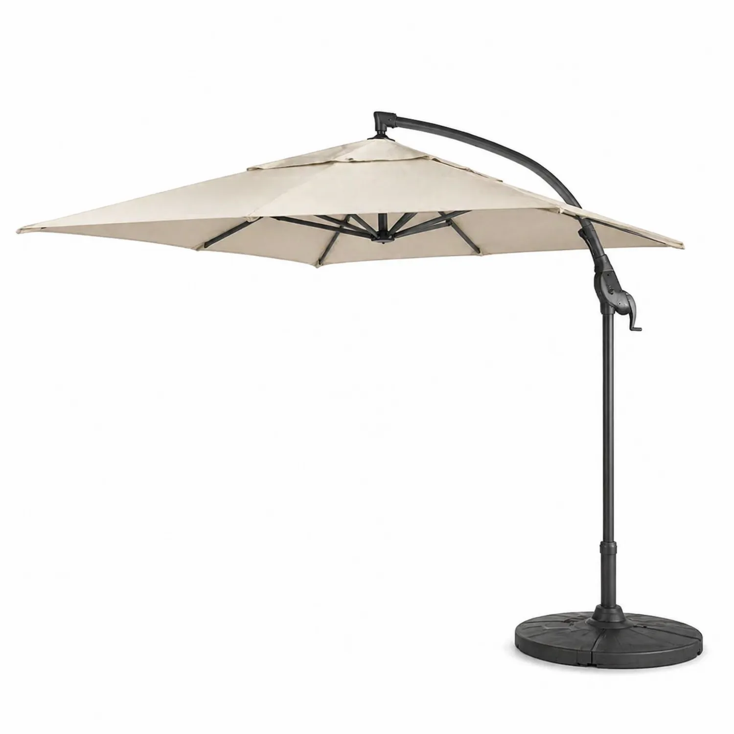 Ampelschirm Aluminium Polyester 300 cm Rund Beige-Lumverohome