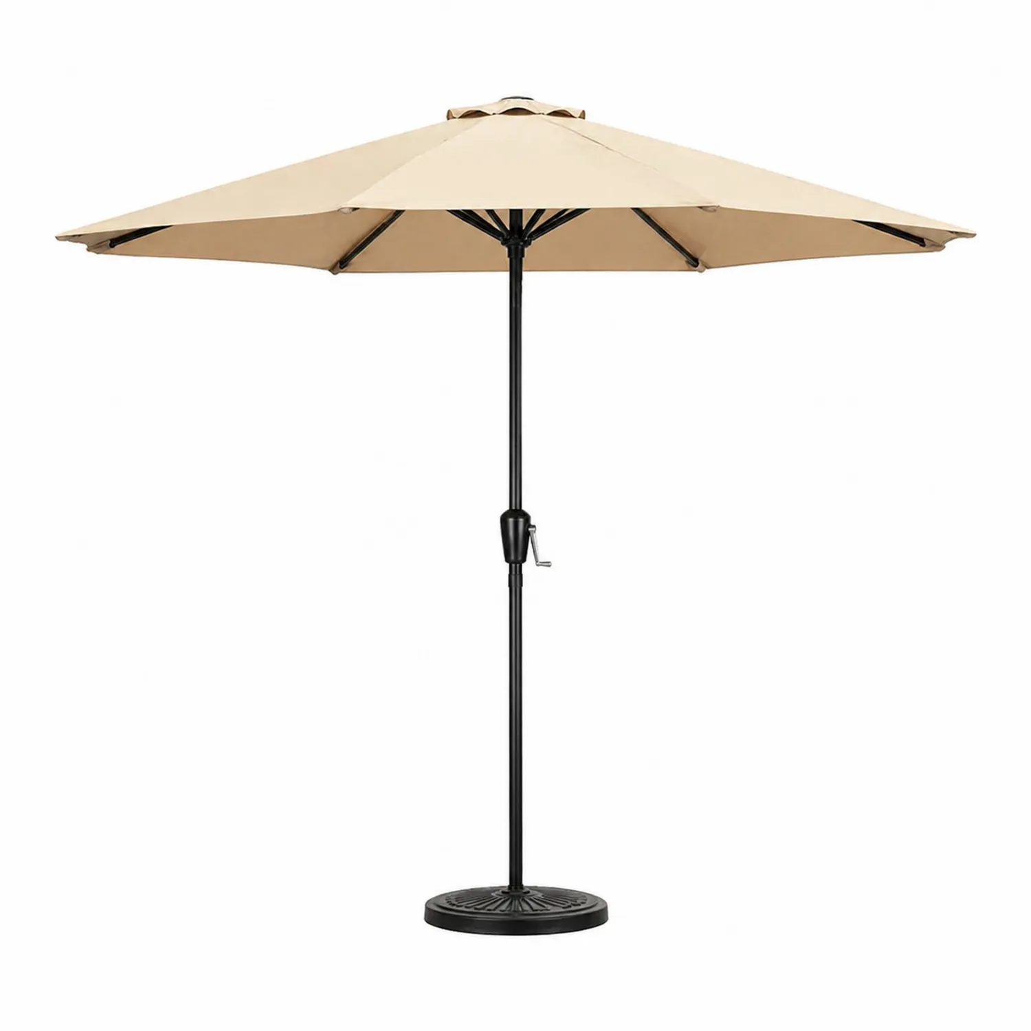 Runder Gartenschirm Stahl Polyester 2,5m Beige-Lumverohome