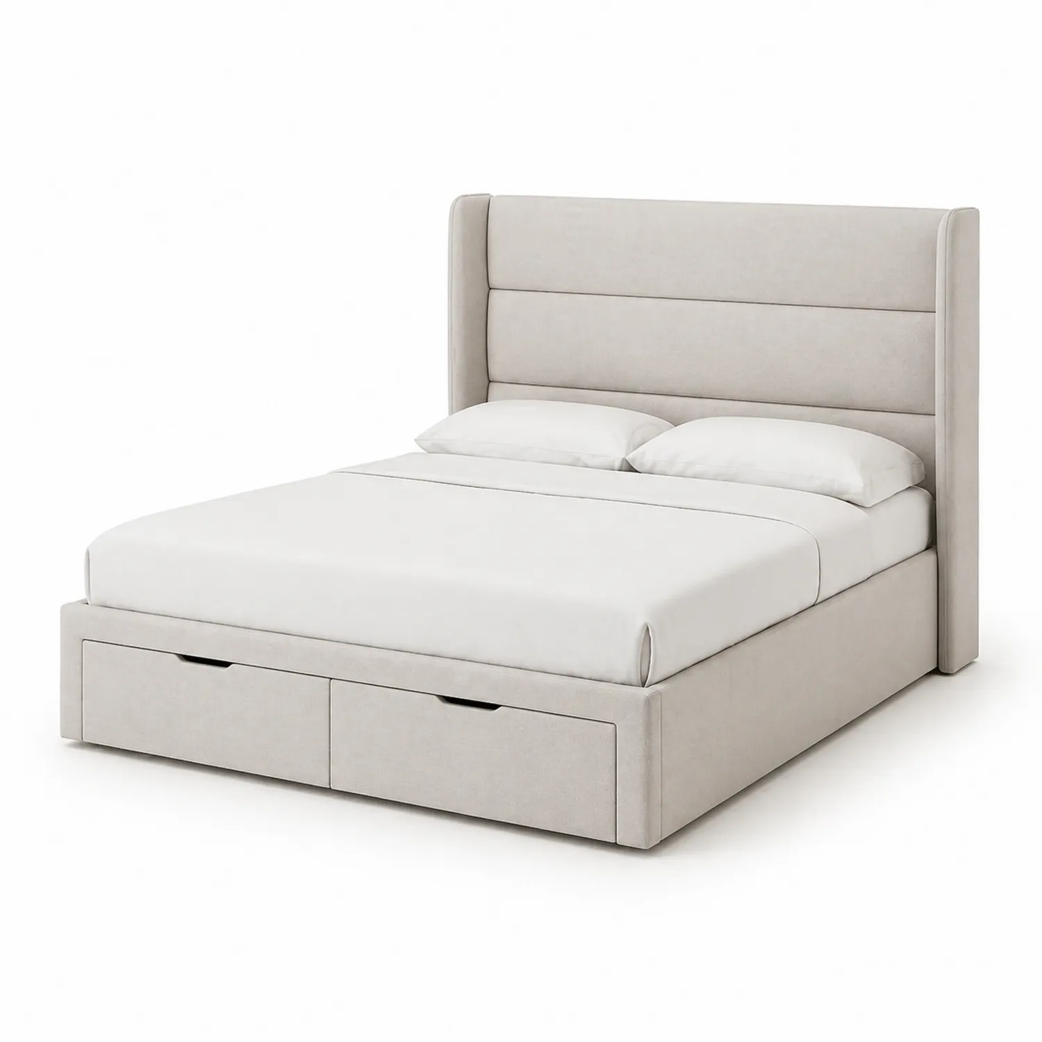 Polsterbett mit Stauraum Schubladen Beige 200x160cm-Lumverohome