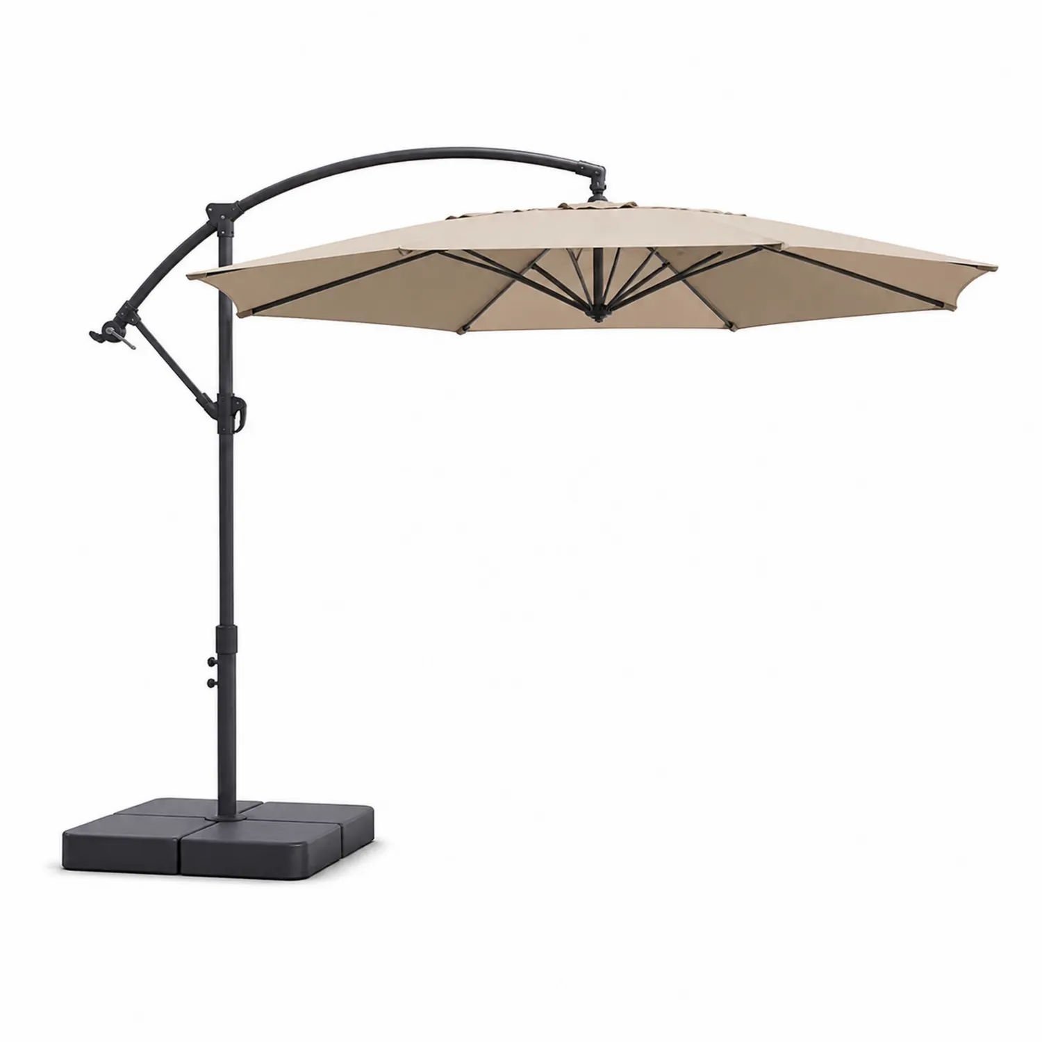 Ampelschirm Aluminium Polyester Beige-Lumverohome