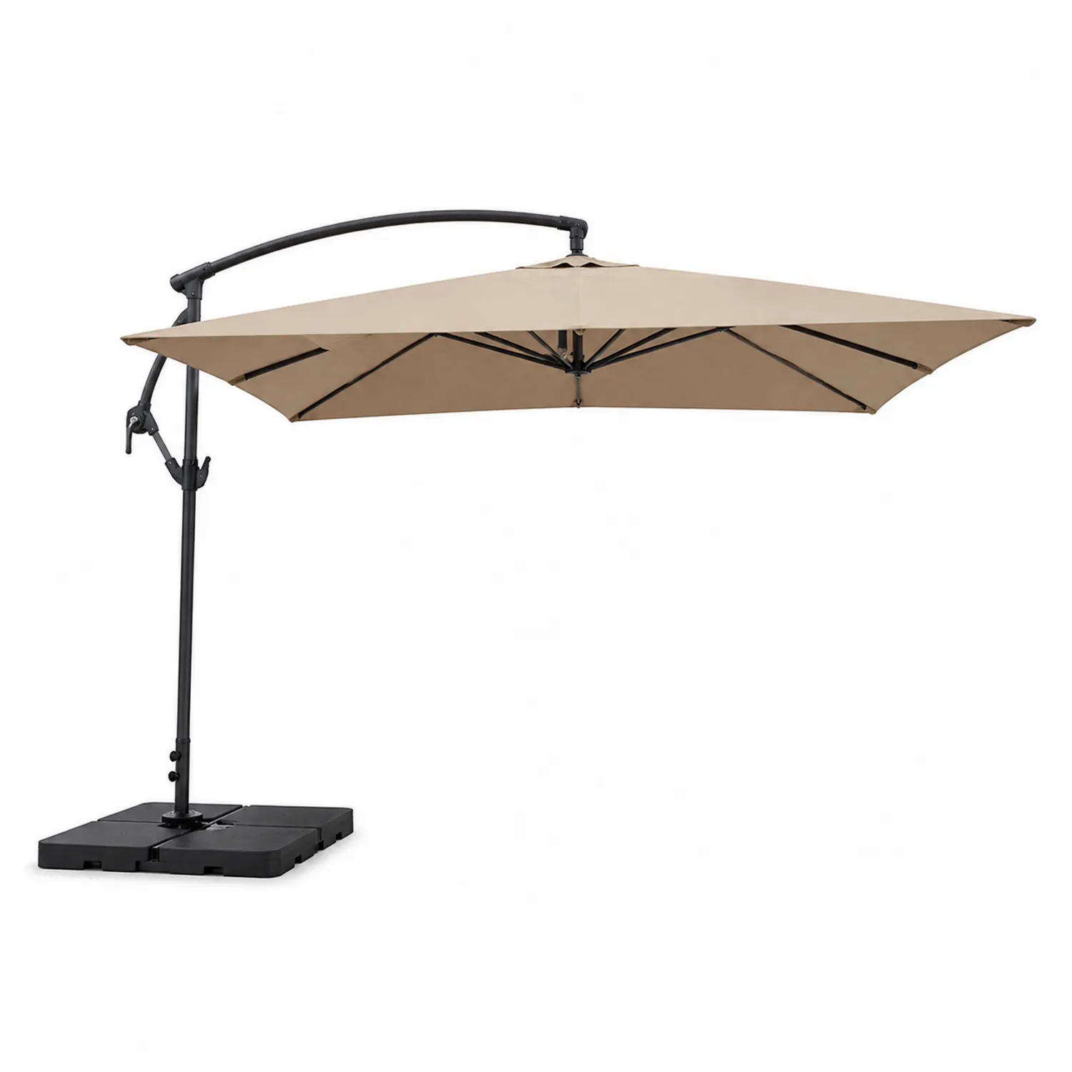 Ampelschirm Aluminium Polyester 3m Beige-Lumverohome