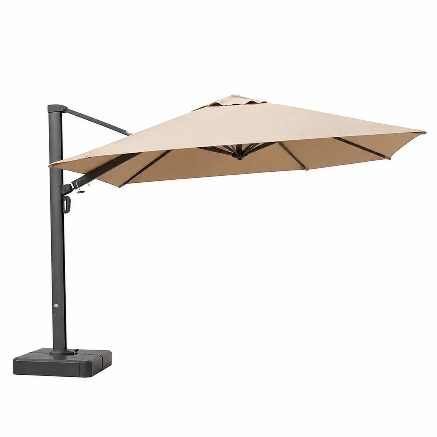 Rechteckiger Ampelschirm Aluminium Polyester 300x400 cm Sand-Lumverohome