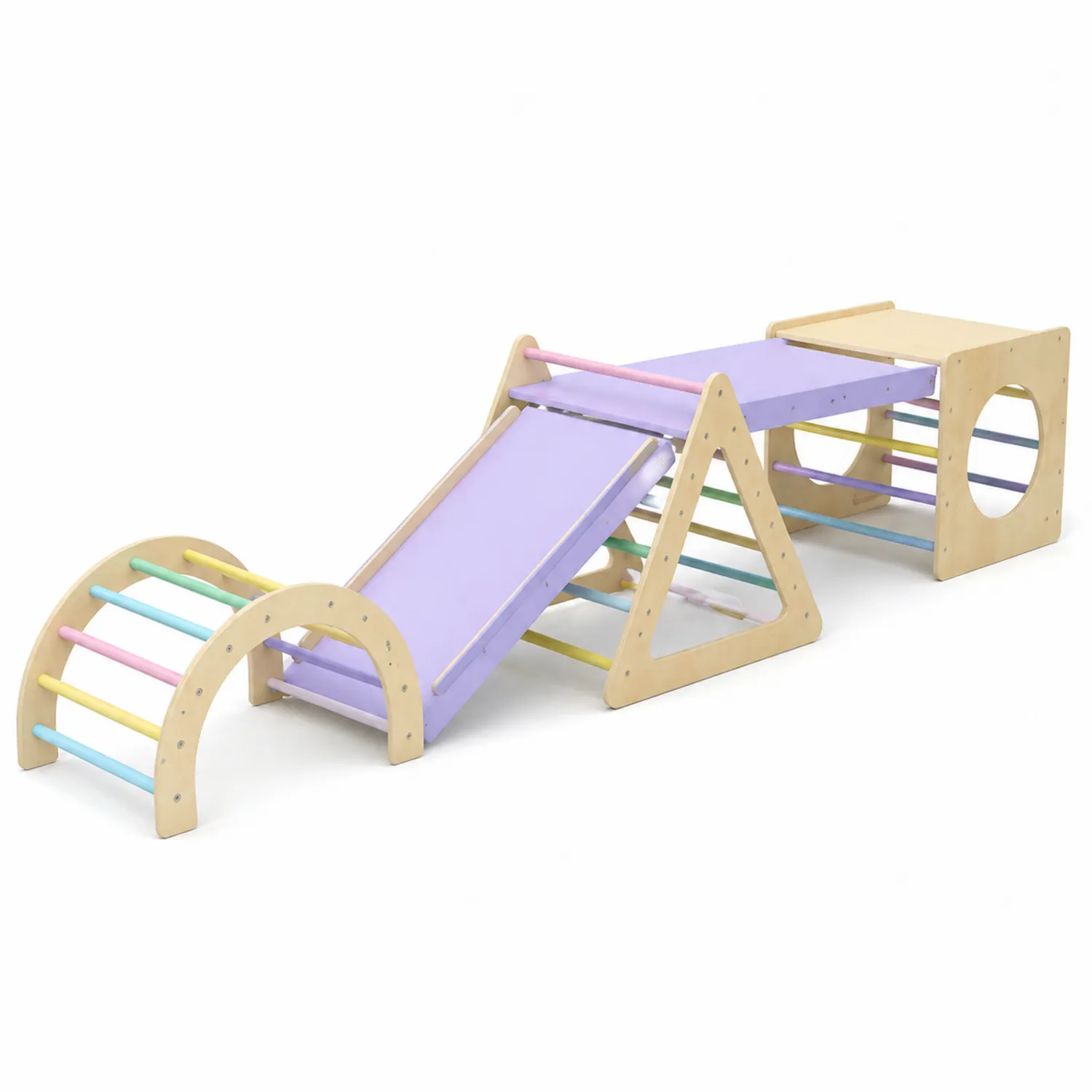 Kletterspielzeug Holz Lila/Gelb/Rosa/Blau/Grün-Lumverohome