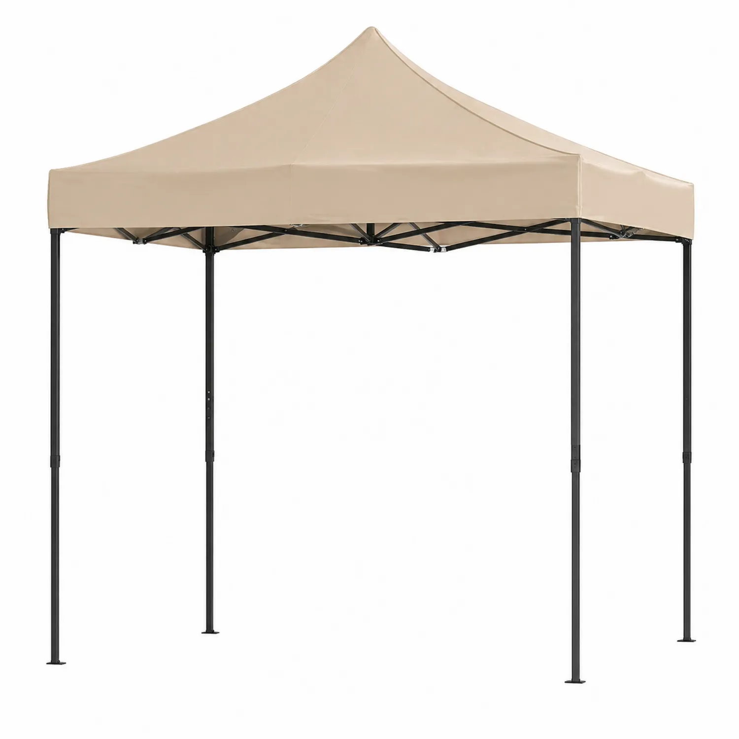 Faltpavillon 3x3m Beige Stahl Polyester-Lumverohome