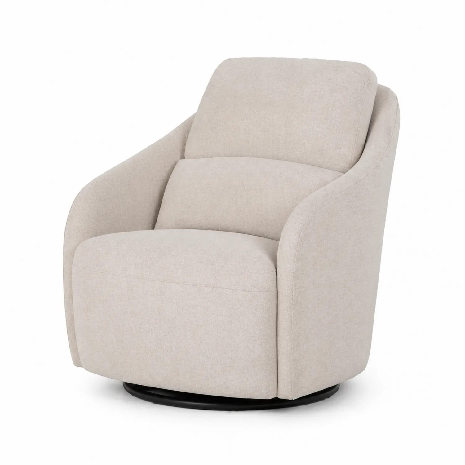 Drehbarer Polstersessel aus Polyester Beige-Lumverohome