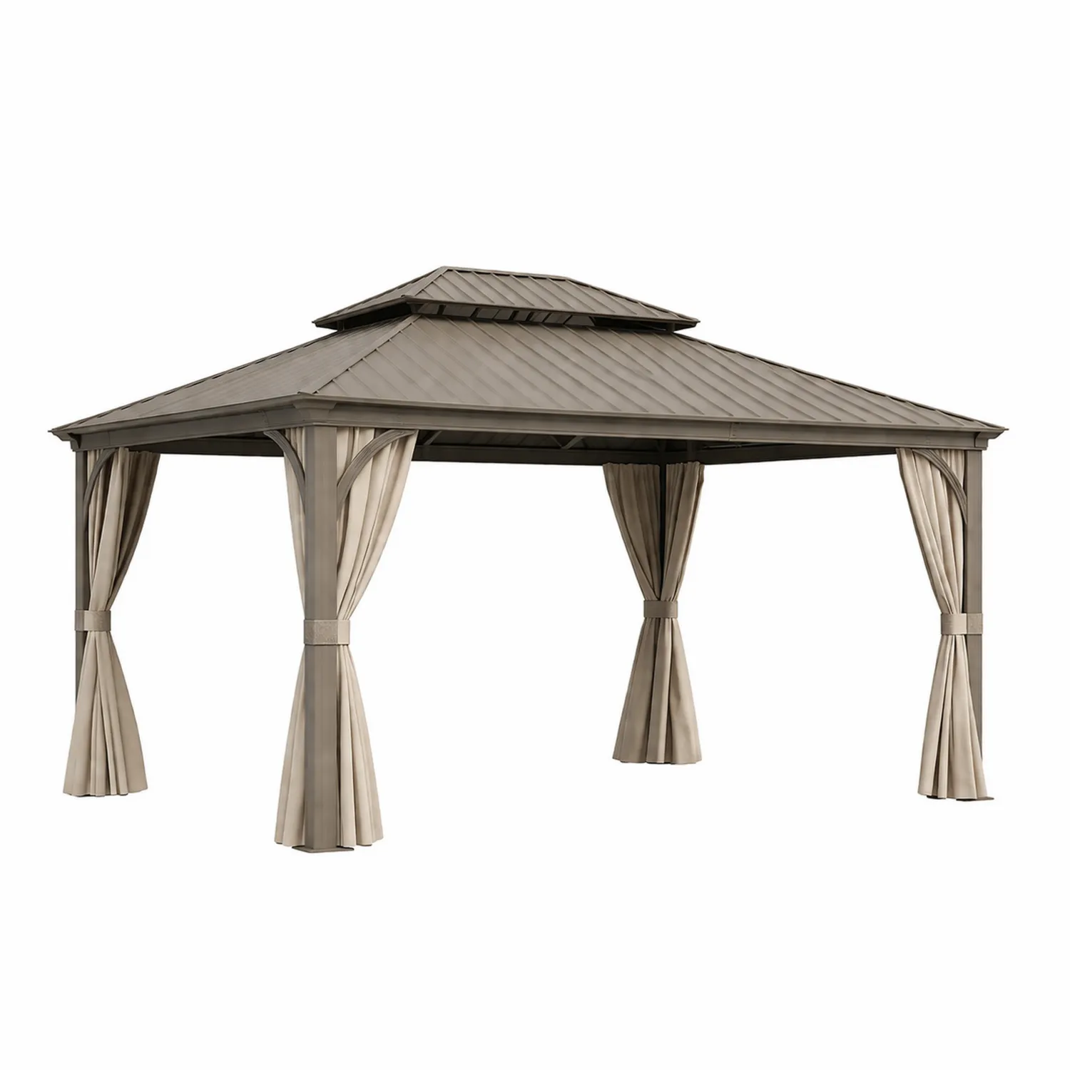 Metall Pavillon Aluminium 300x400cm Grau-Lumverohome
