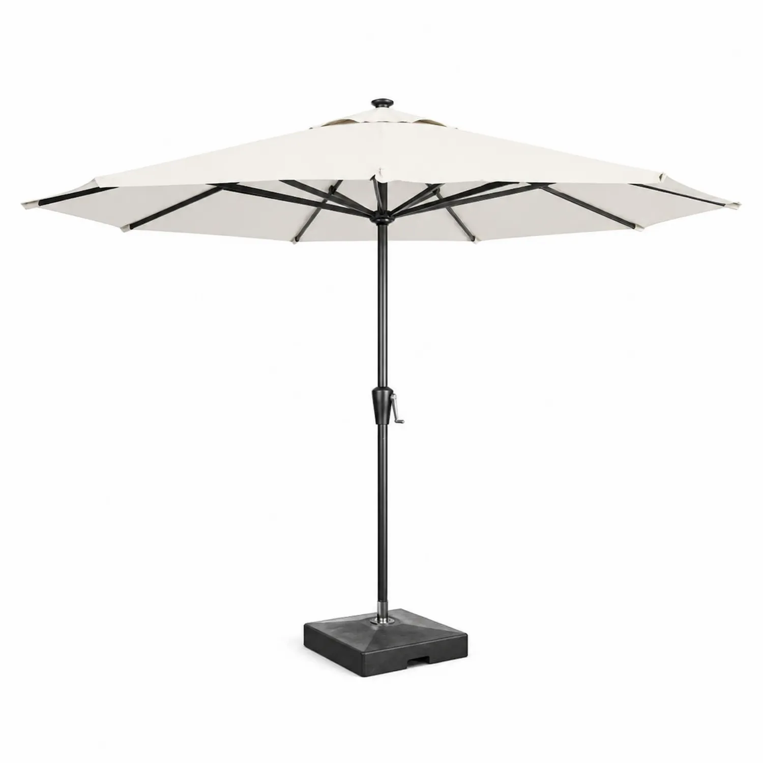 Runder Sonnenschirm aus Polyester Ø300 cm Creme-Lumverohome