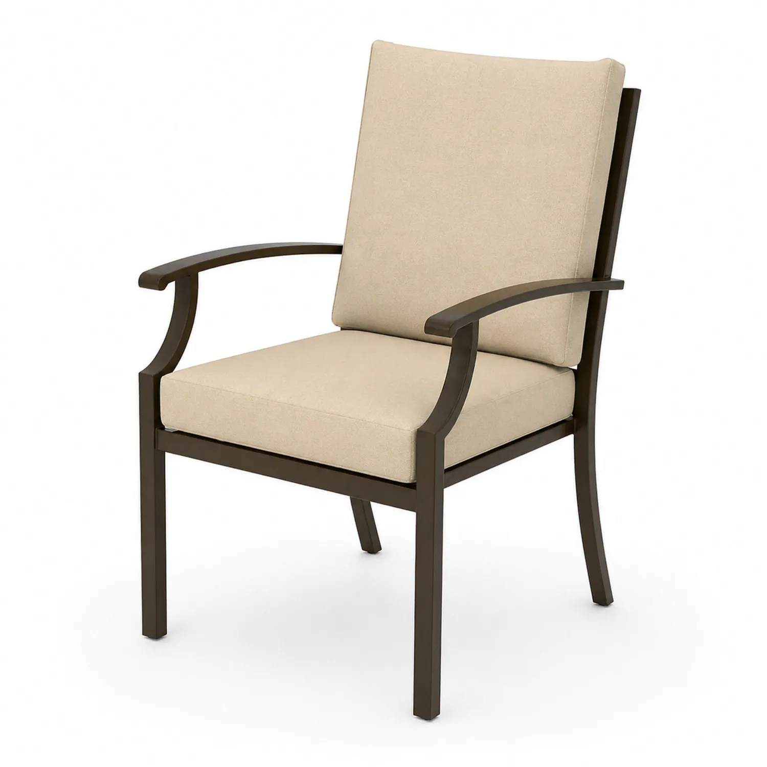 Aluminiumstuhl mit Polyesterpolsterung Beige-Benrayzen