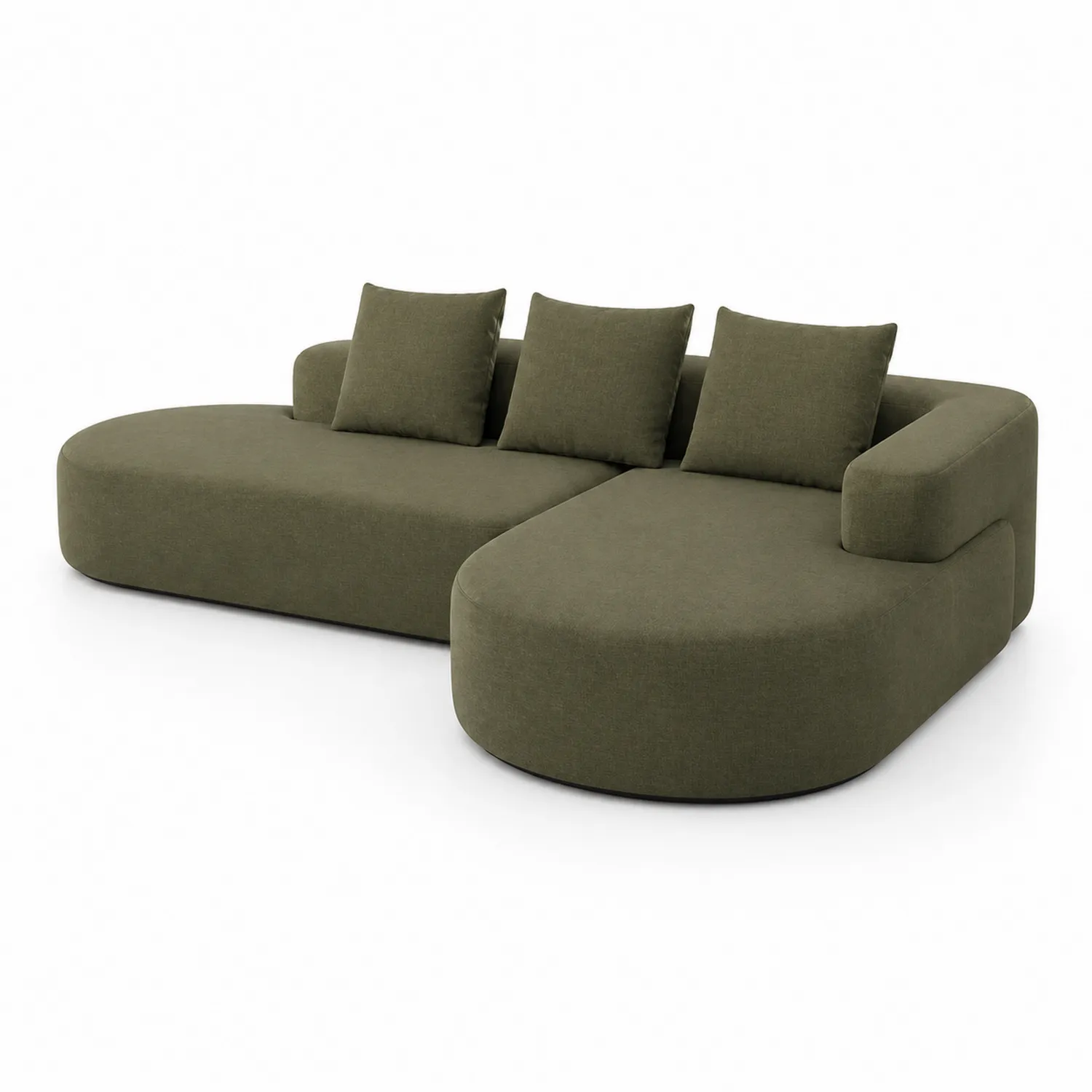Modulares Ecksofa aus Polyester Dunkelgrün 300 x 200 cm-Benrayzen