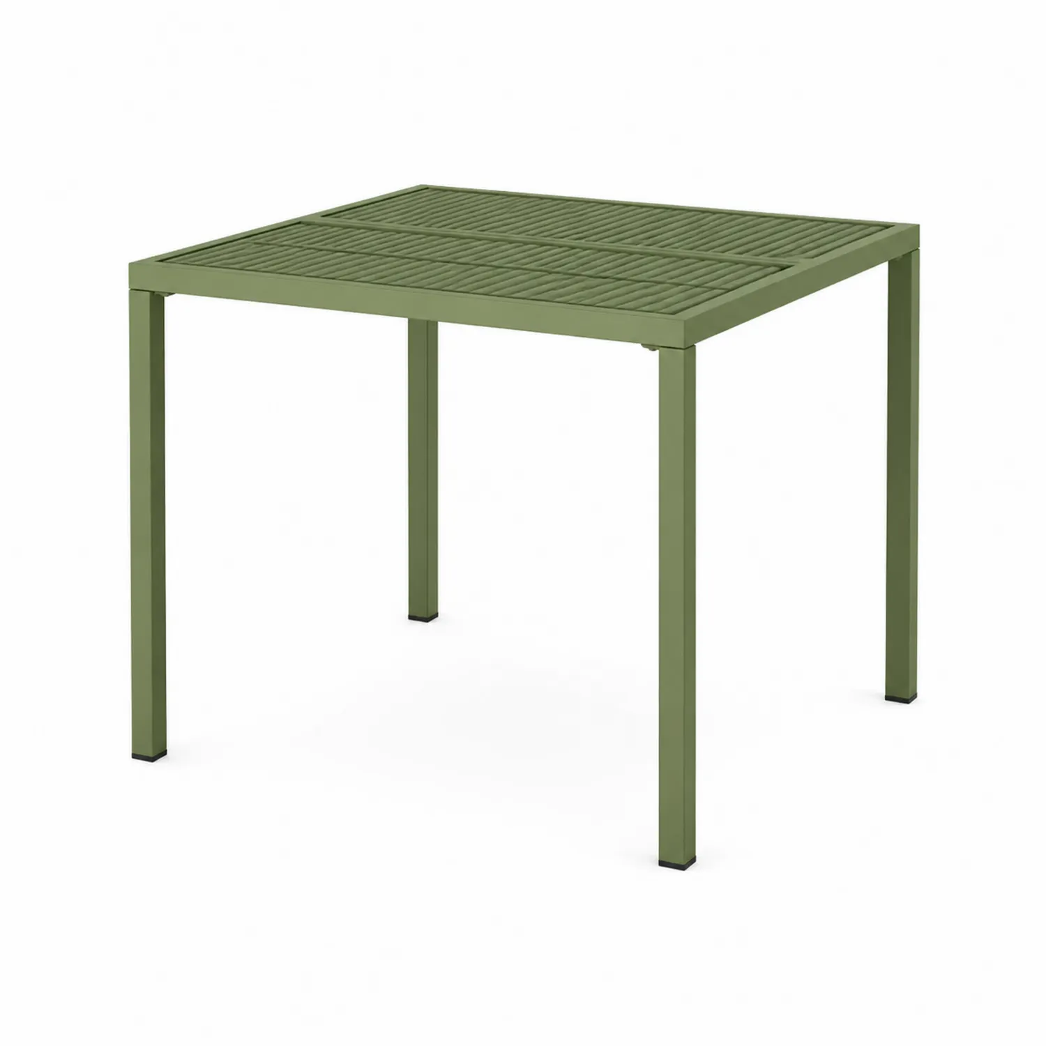 Garten-Esstisch Aluminium 90x90x75 cm Olivgrün-Benrayzen