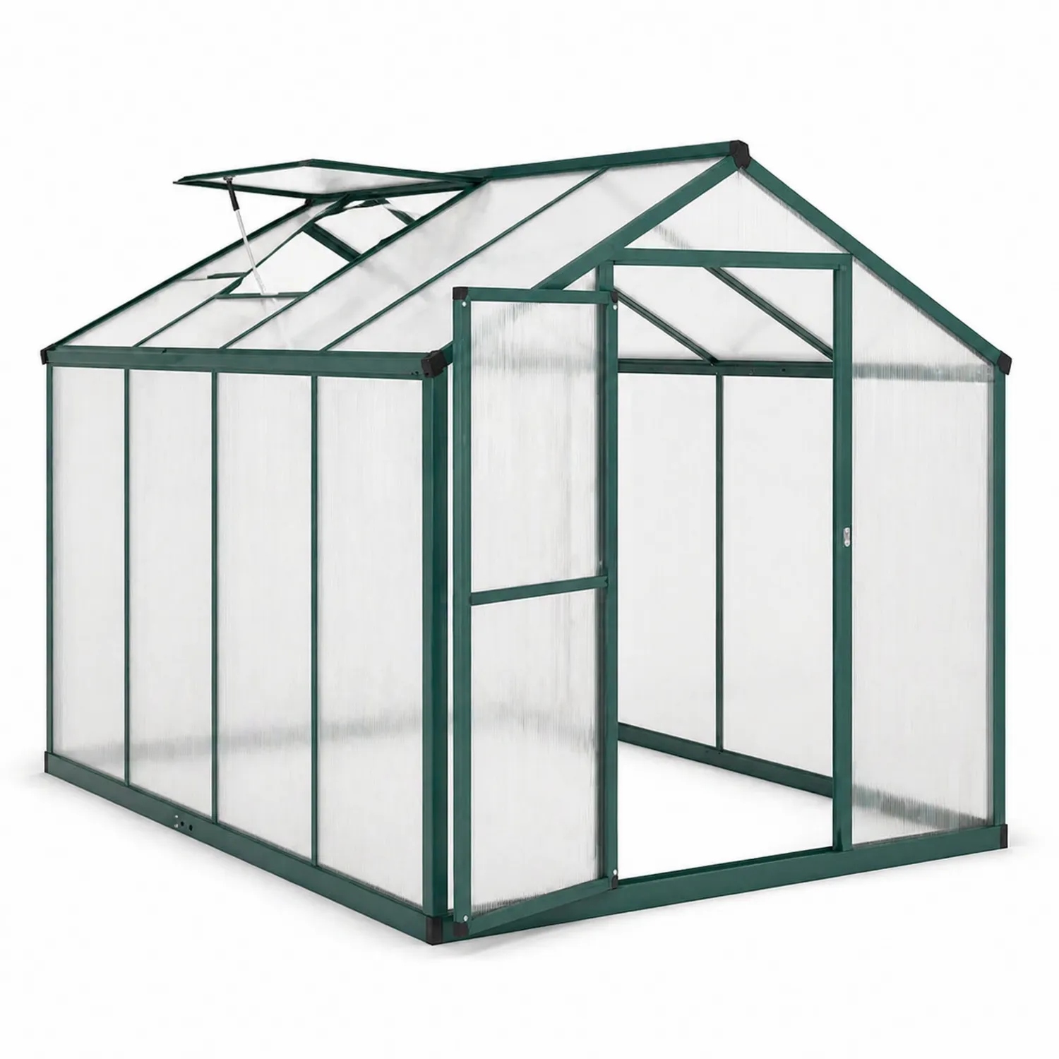 Gewächshaus Polycarbonat Aluminium Grün-Benrayzen