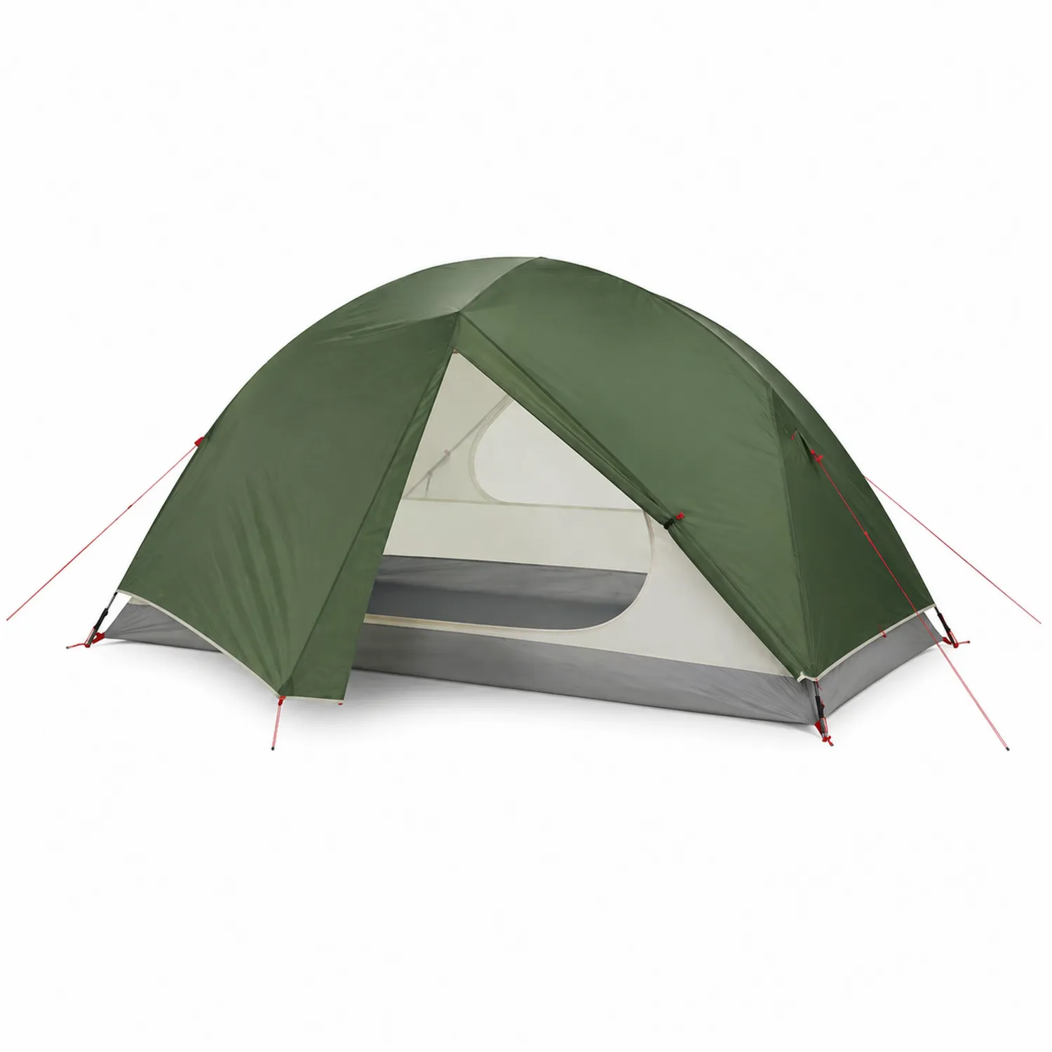 Dreipersonen-Campingzelt Aluminiumgestänge Polyester Grün-Benrayzen