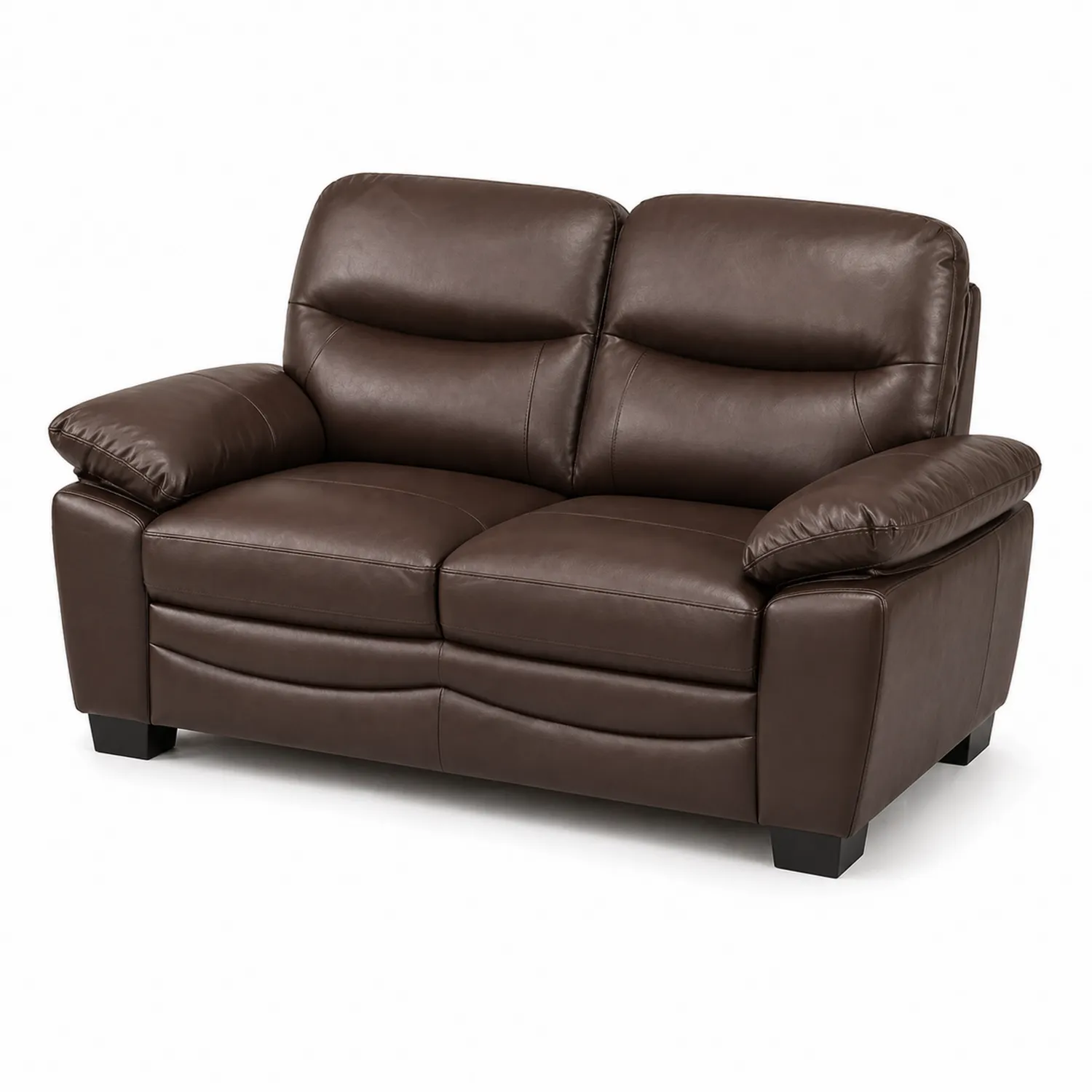 2-Sitzer Sofa Leder Braun-Benrayzen