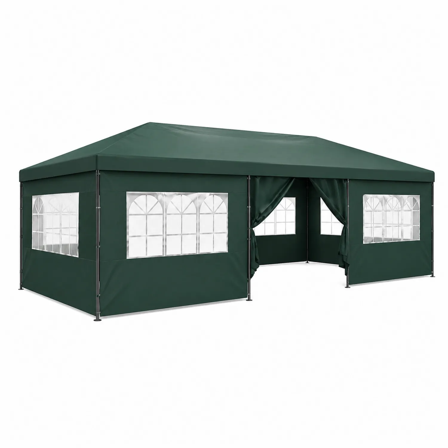 Pavillon Zelt 3x6m Wasserdicht Stahlrahmen Grün-Benrayzen